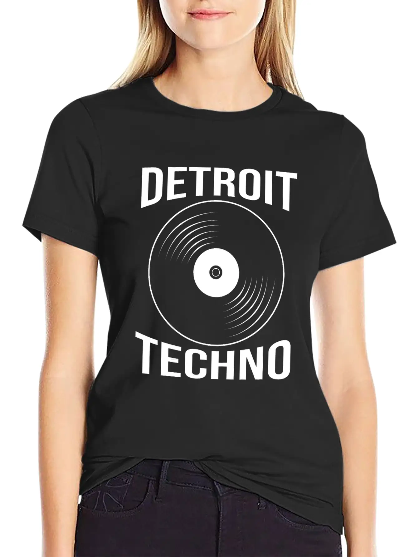 Vinyl Record Dj Edm Detroit Techno Unisex Casual T-Shirt – Clean Design For Daily Comfort