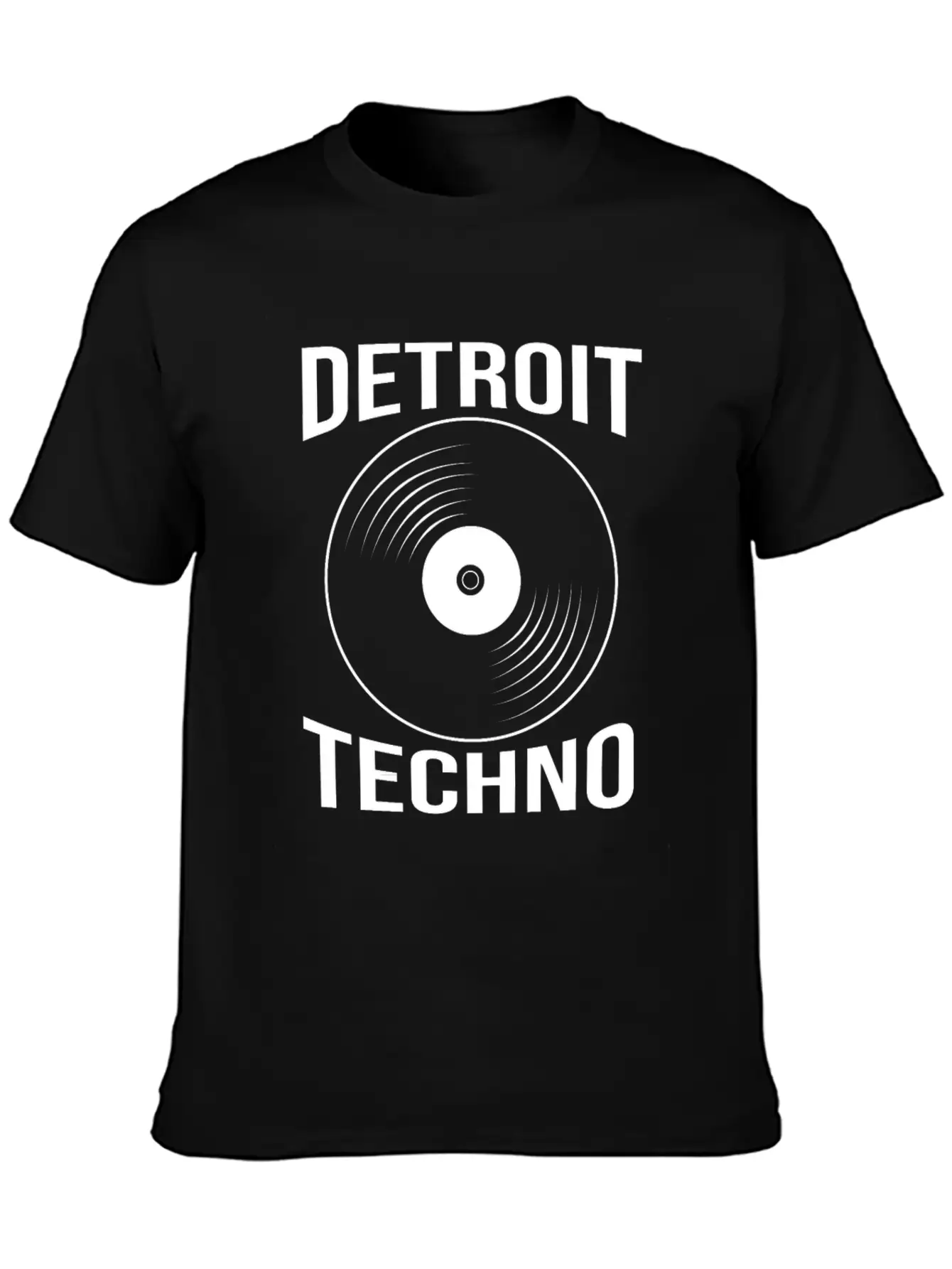 Vinyl Record Dj Edm Detroit Techno Unisex Casual T-Shirt – Clean Design For Daily Comfort