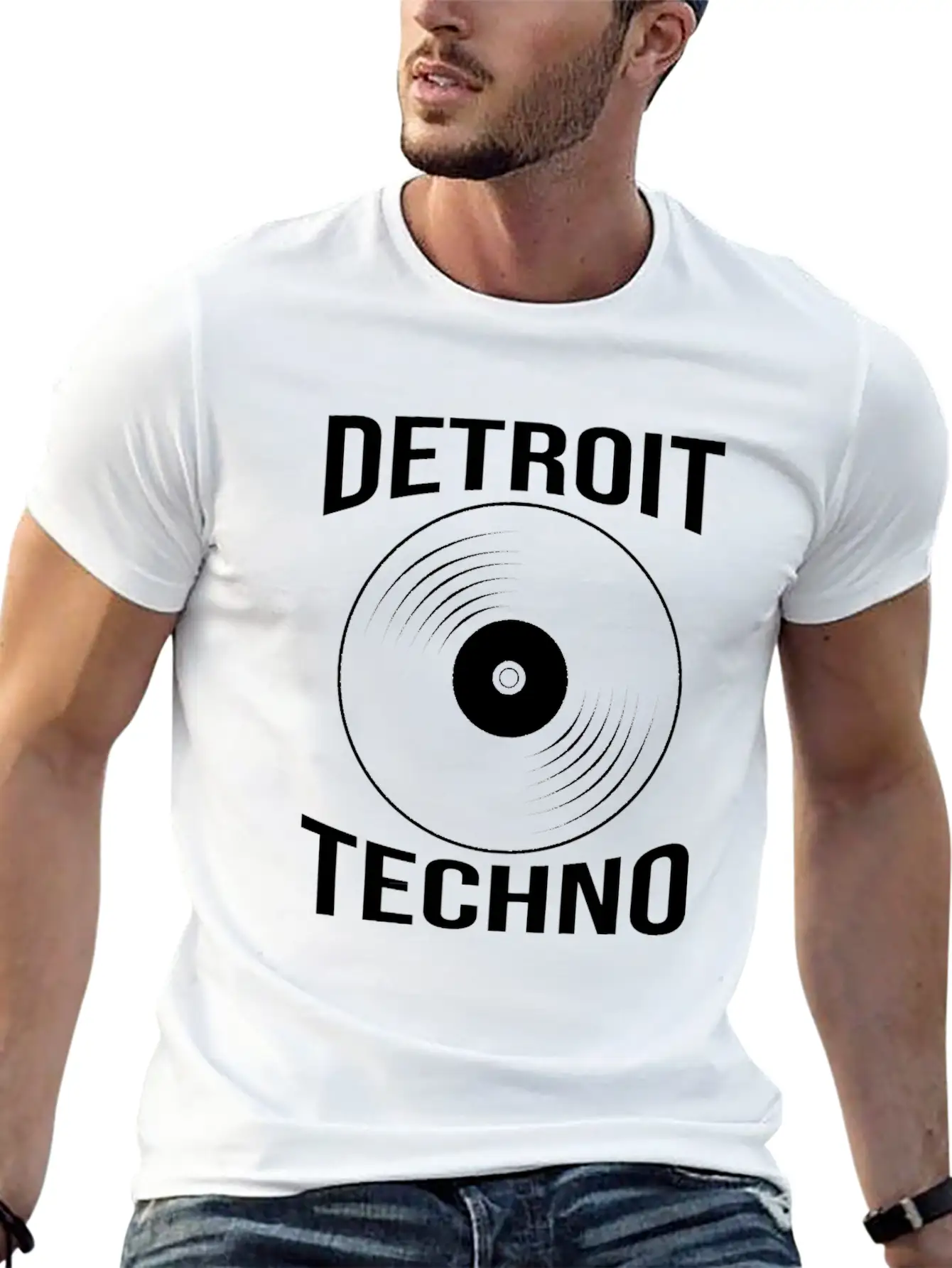 Vinyl Record Dj Edm Detroit Techno Unisex Casual T-Shirt – Clean Design For Daily Comfort