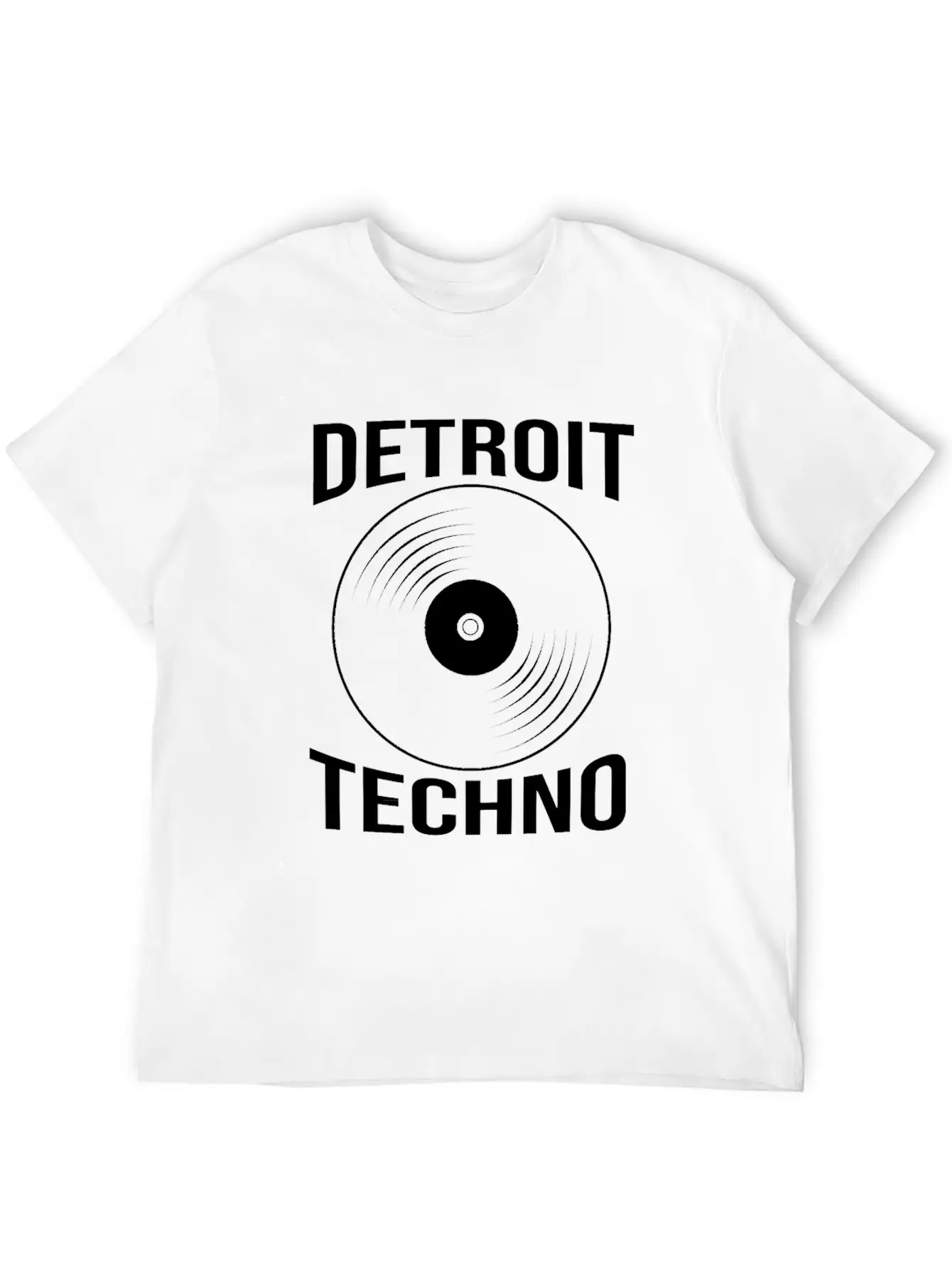 Vinyl Record Dj Edm Detroit Techno Unisex Casual T-Shirt – Clean Design For Daily Comfort
