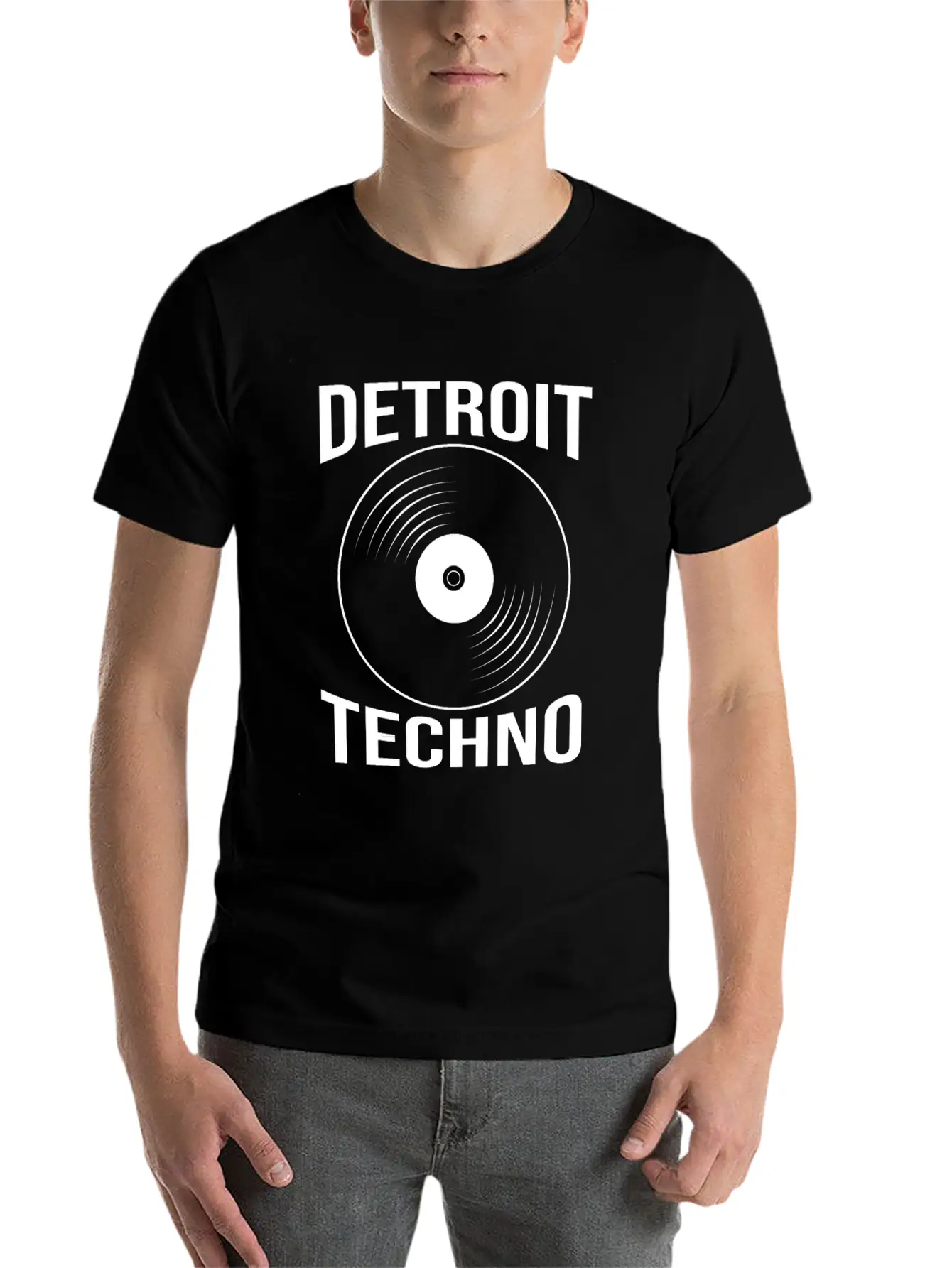 Vinyl Record Dj Edm Detroit Techno Unisex Casual T-Shirt – Clean Design For Daily Comfort