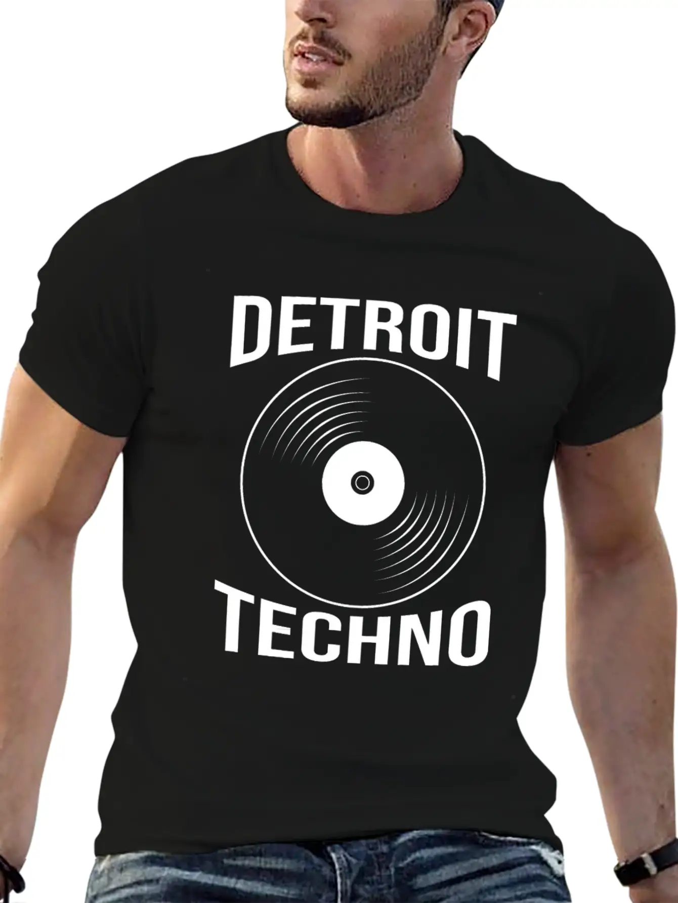 Vinyl Record Dj Edm Detroit Techno Unisex Casual T-Shirt – Clean Design For Daily Comfort