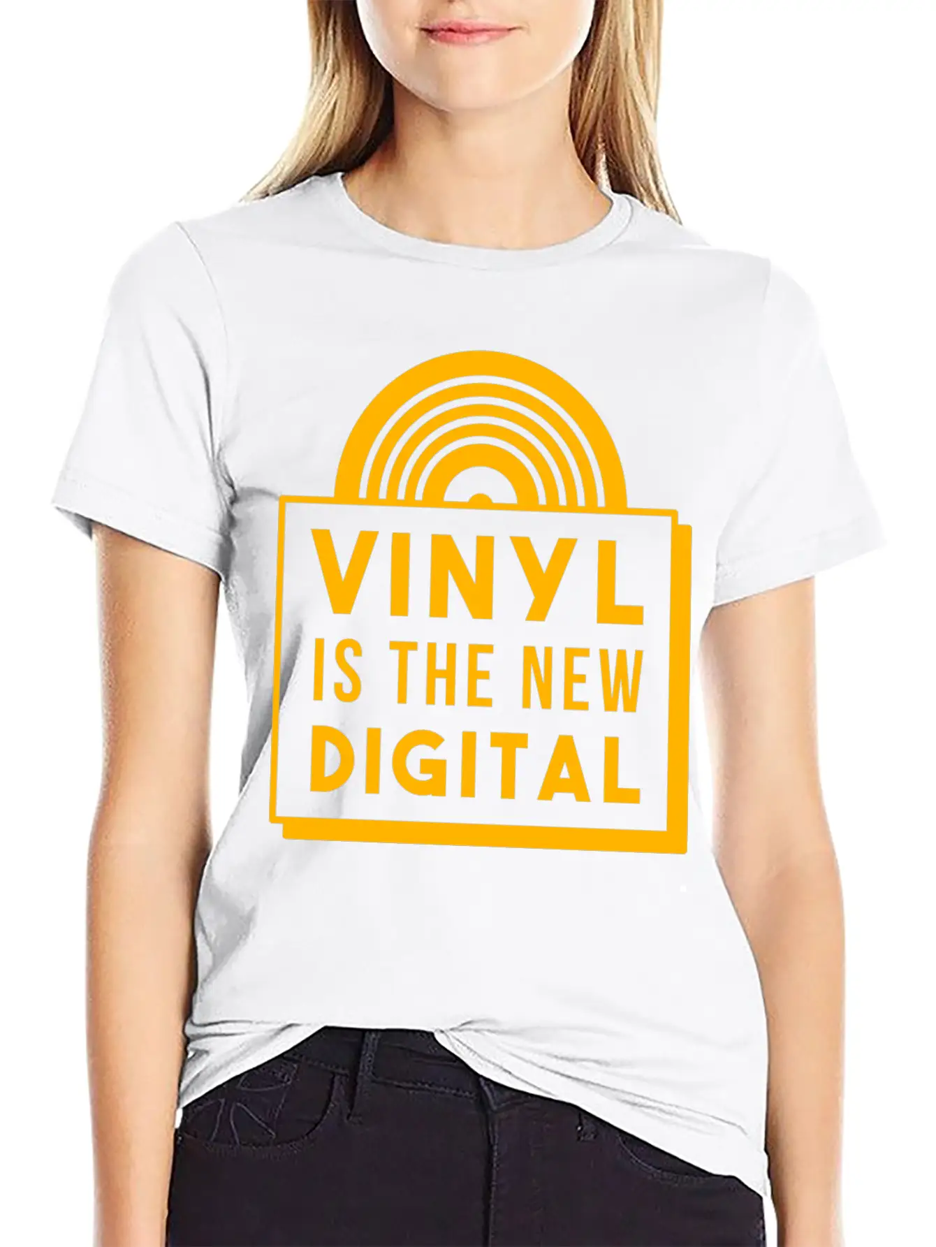 Vinyl Record Record Player Deejay DJ Musictape Unisex Casual T-Shirt – Clean Design For Daily Comfort