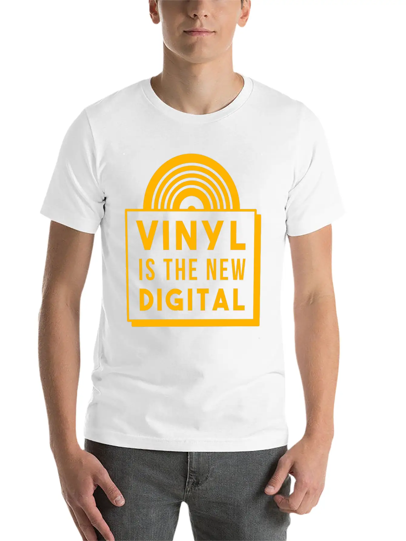 Vinyl Record Record Player Deejay DJ Musictape Unisex Casual T-Shirt – Clean Design For Daily Comfort
