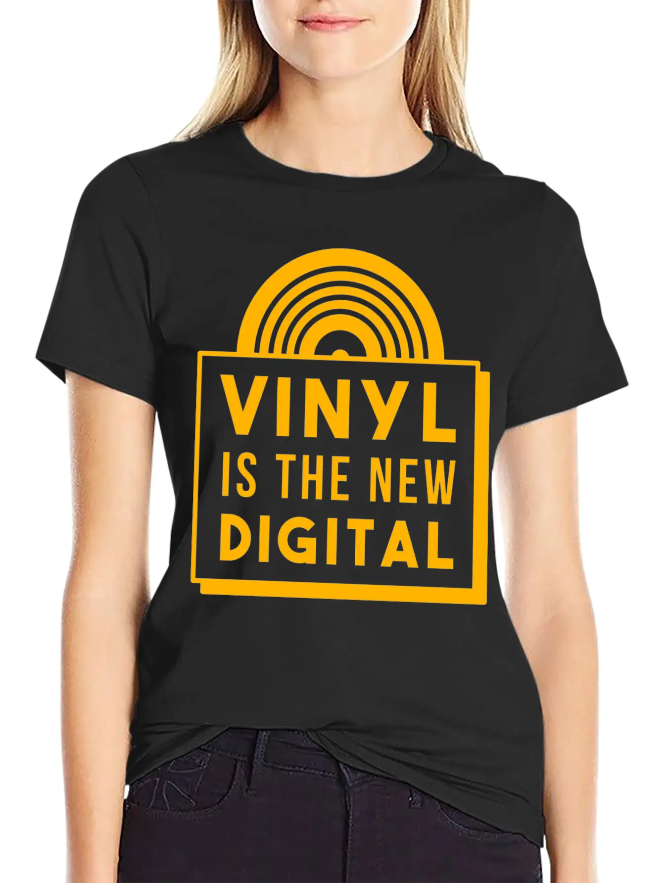 Vinyl Record Record Player Deejay DJ Musictape Unisex Casual T-Shirt – Clean Design For Daily Comfort