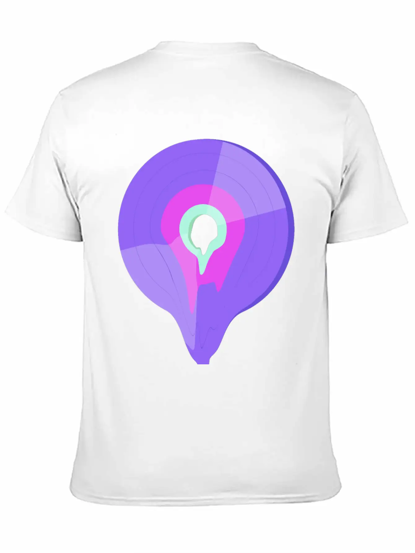 Vinyl Record Retro Melting Lila Pink Green Essential Cotton Tee For Daily Outfits – Unisex Style