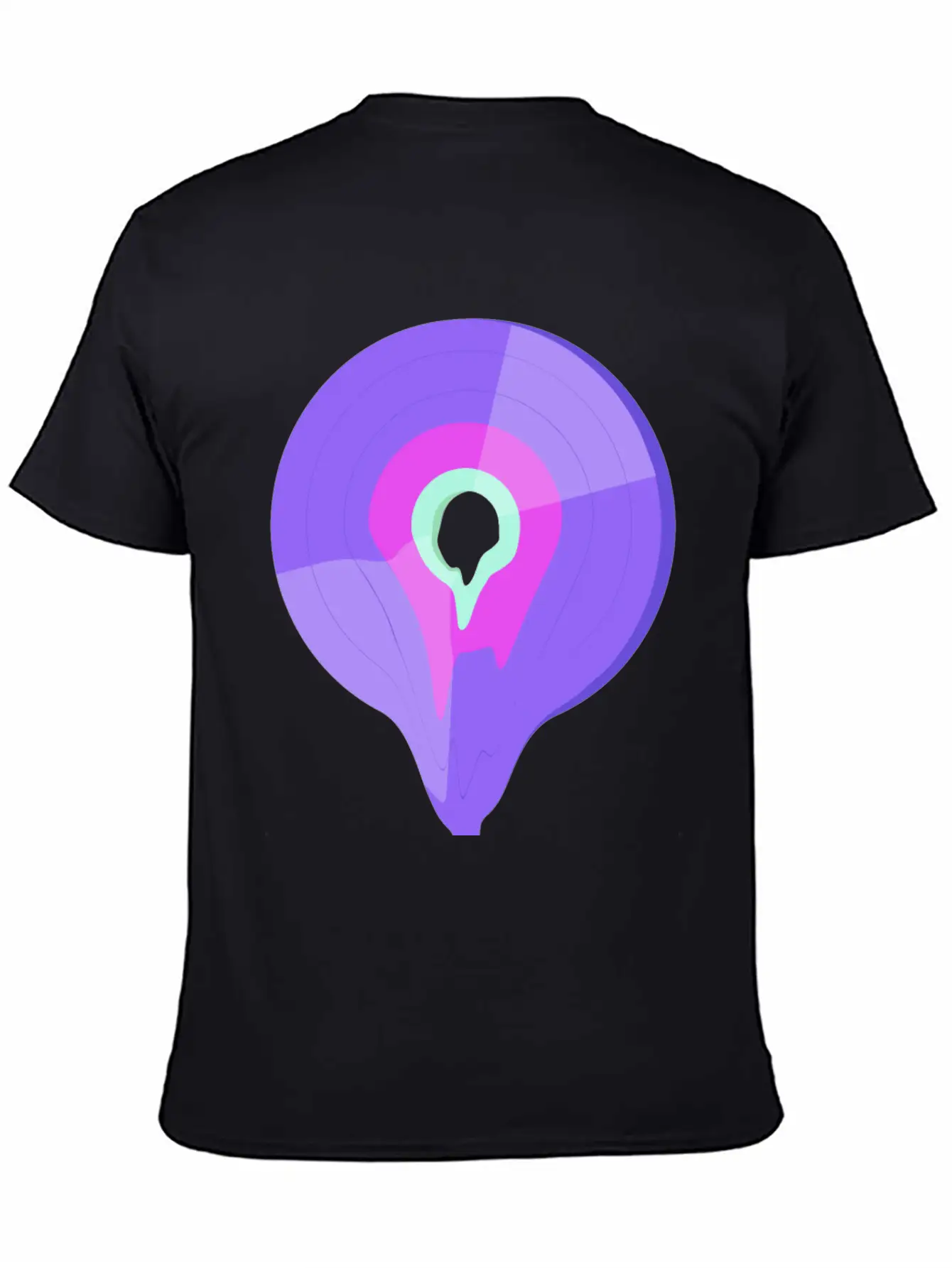 Vinyl Record Retro Melting Lila Pink Green Essential Cotton Tee For Daily Outfits – Unisex Style