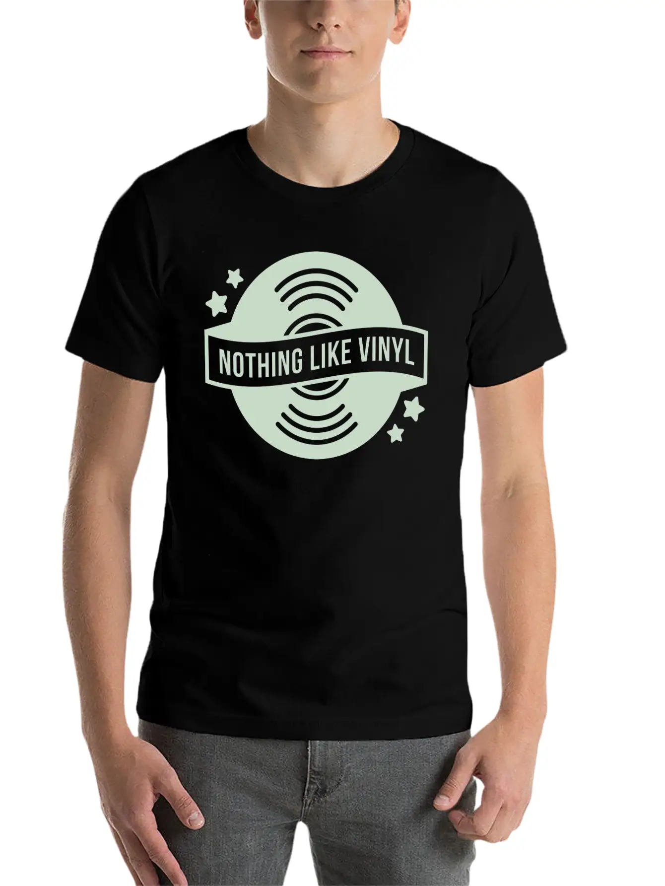 Vinyl Record Turntable Deejay DJ Musictape Soft Cotton Short Sleeve Tee – Unisex Wardrobe Staple