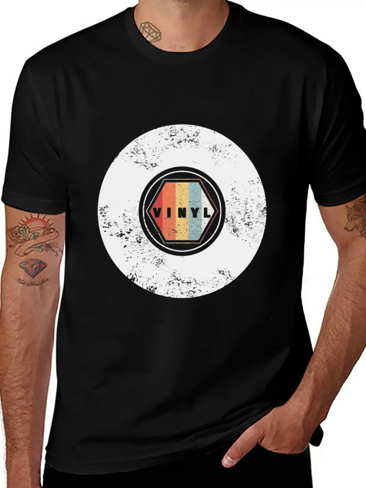 VINYL Retro Essential Cotton Tee For Daily Outfits – Unisex Style