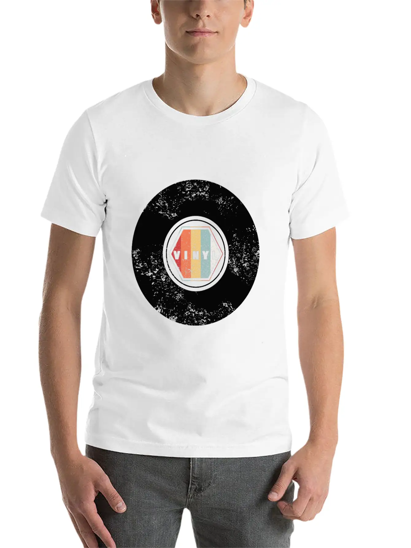 VINYL Retro Essential Cotton Tee For Daily Outfits – Unisex Style