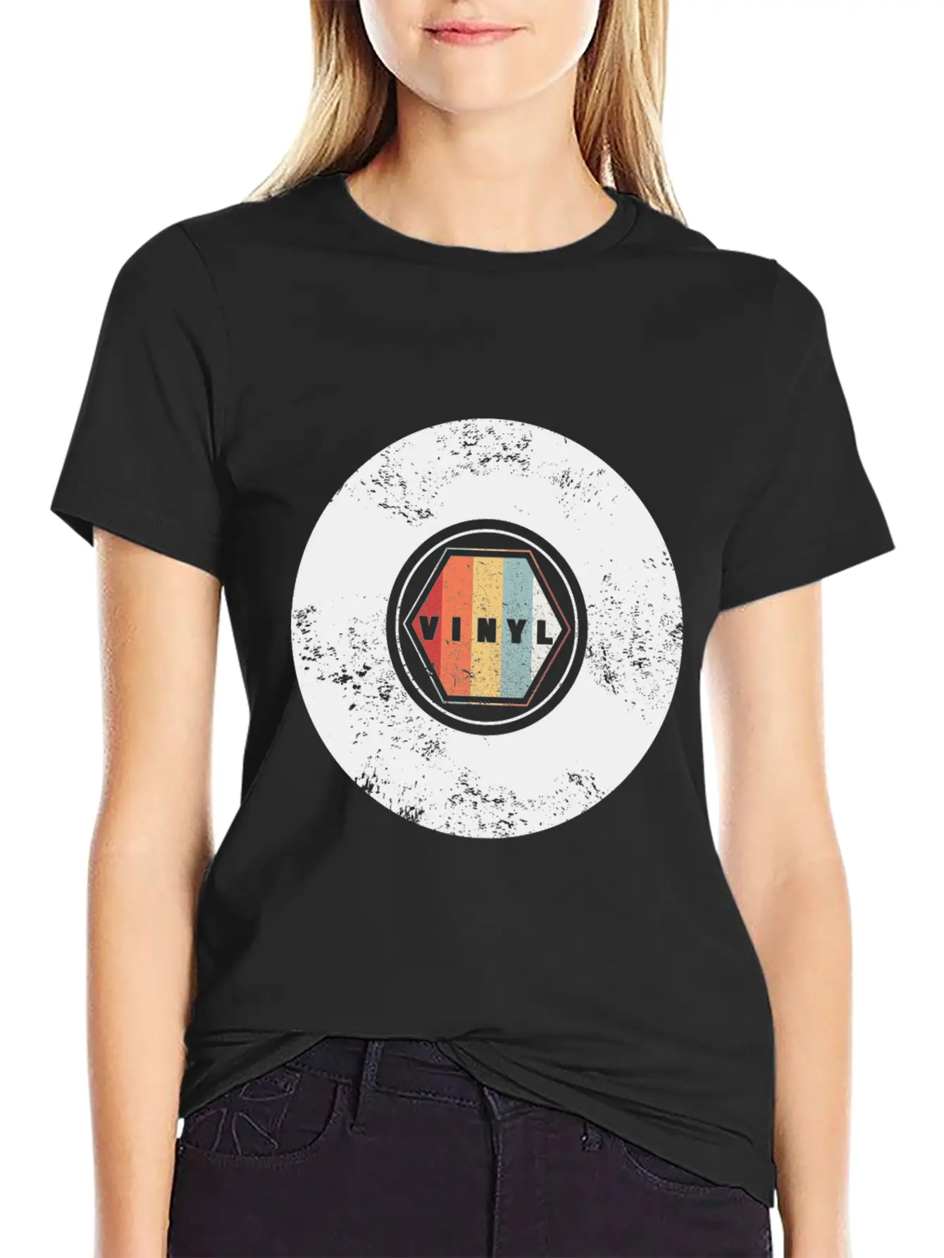 VINYL Retro Essential Cotton Tee For Daily Outfits – Unisex Style