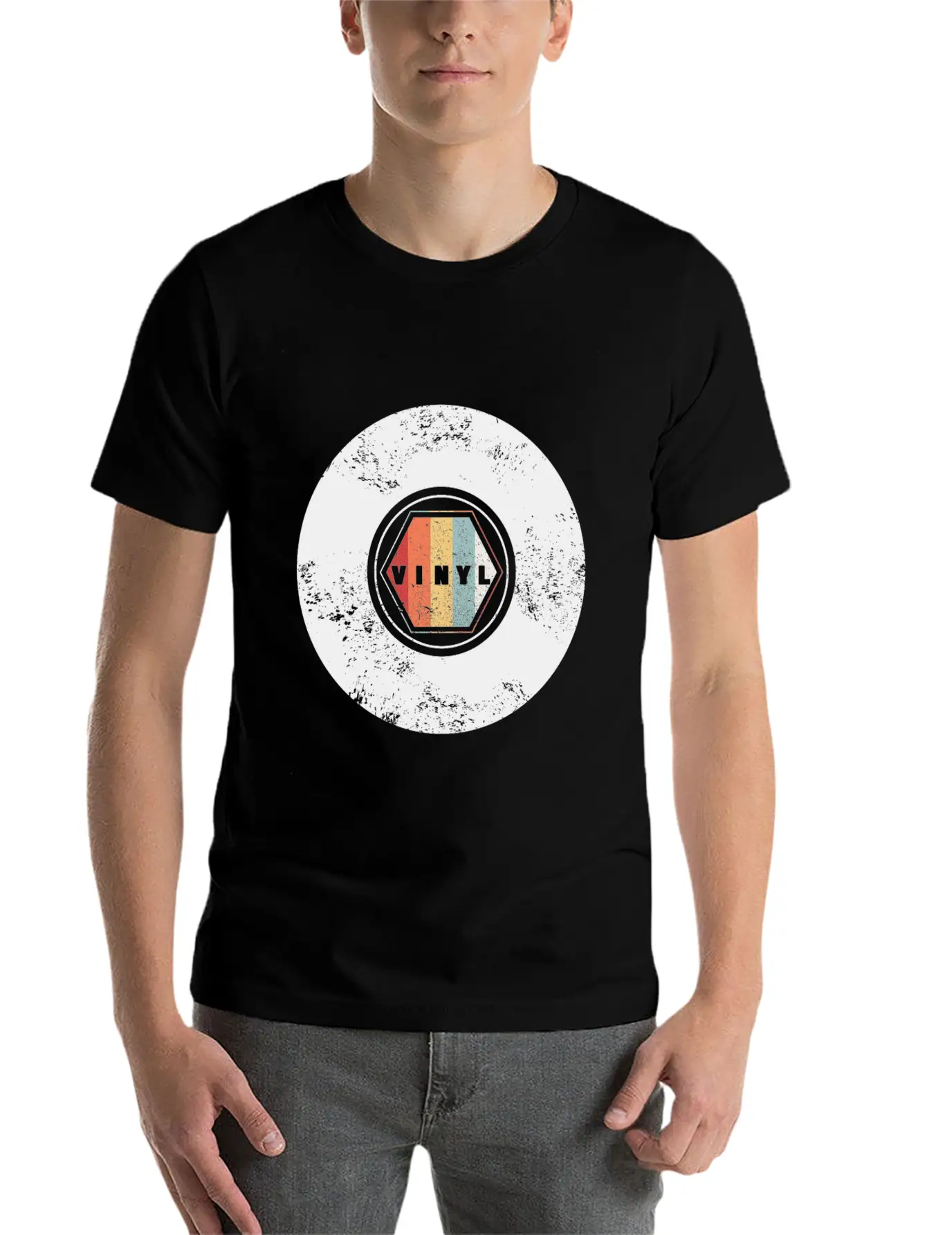 VINYL Retro Essential Cotton Tee For Daily Outfits – Unisex Style