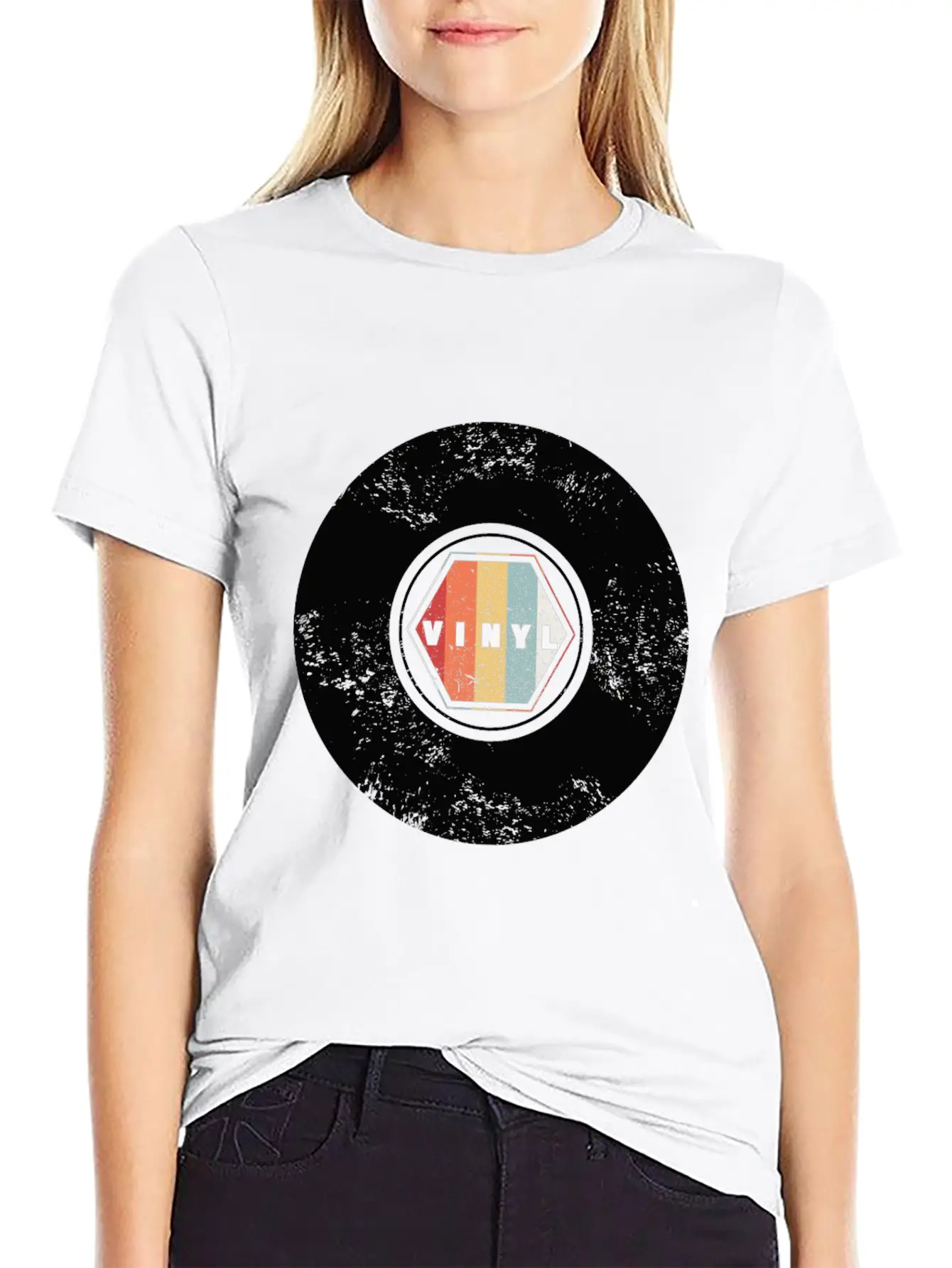 VINYL Retro Essential Cotton Tee For Daily Outfits – Unisex Style