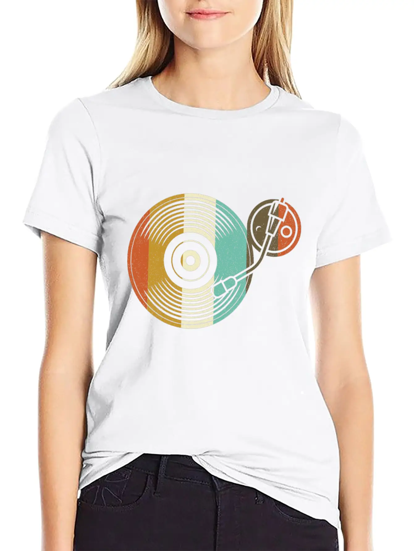Vinyl Switch - Retro Turntable - DJ Vintage Classic Fit Graphic Tee For Daily Comfort – Unisex Cotton Shirt