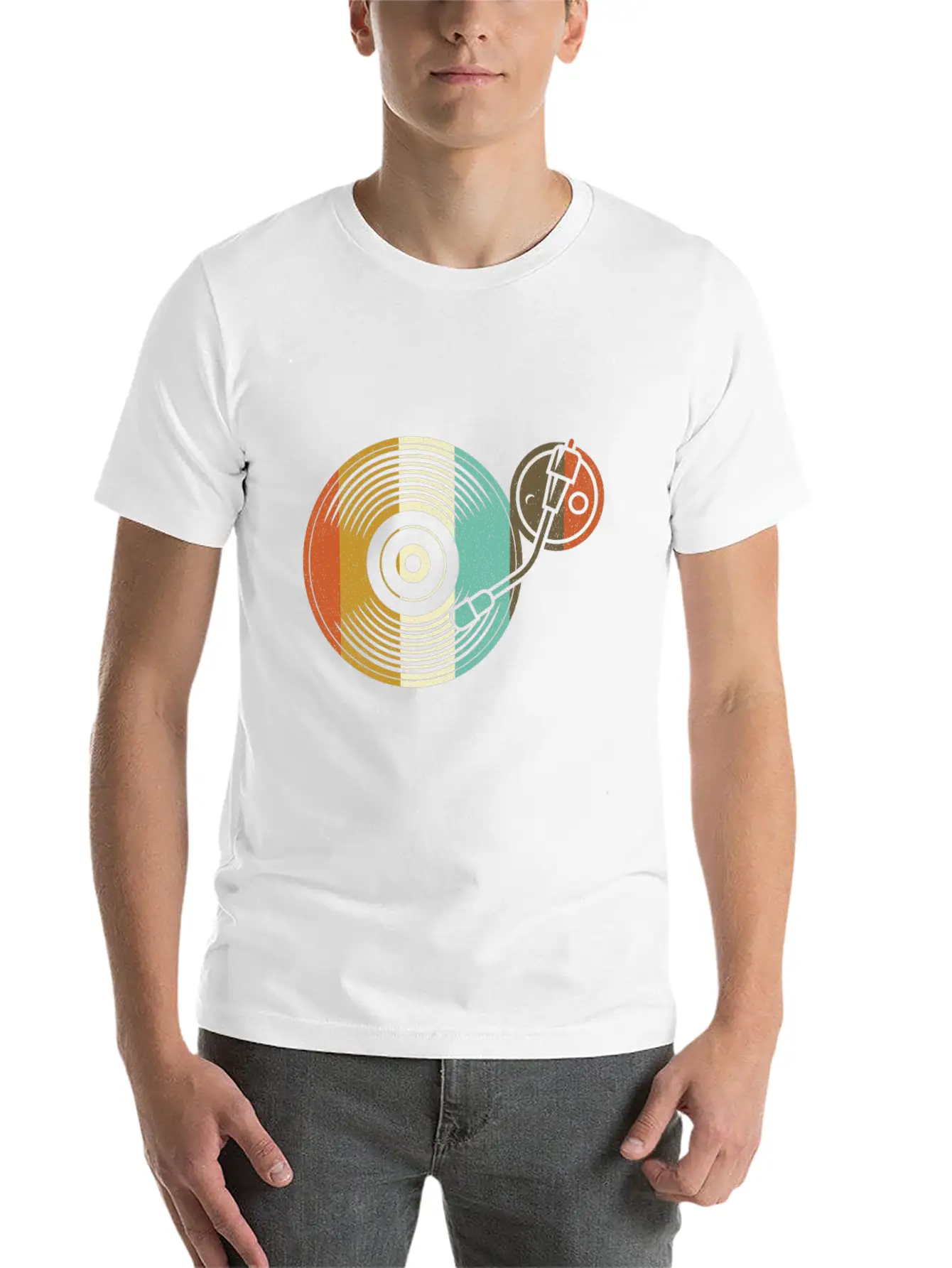 Vinyl Switch - Retro Turntable - DJ Vintage Classic Fit Graphic Tee For Daily Comfort – Unisex Cotton Shirt