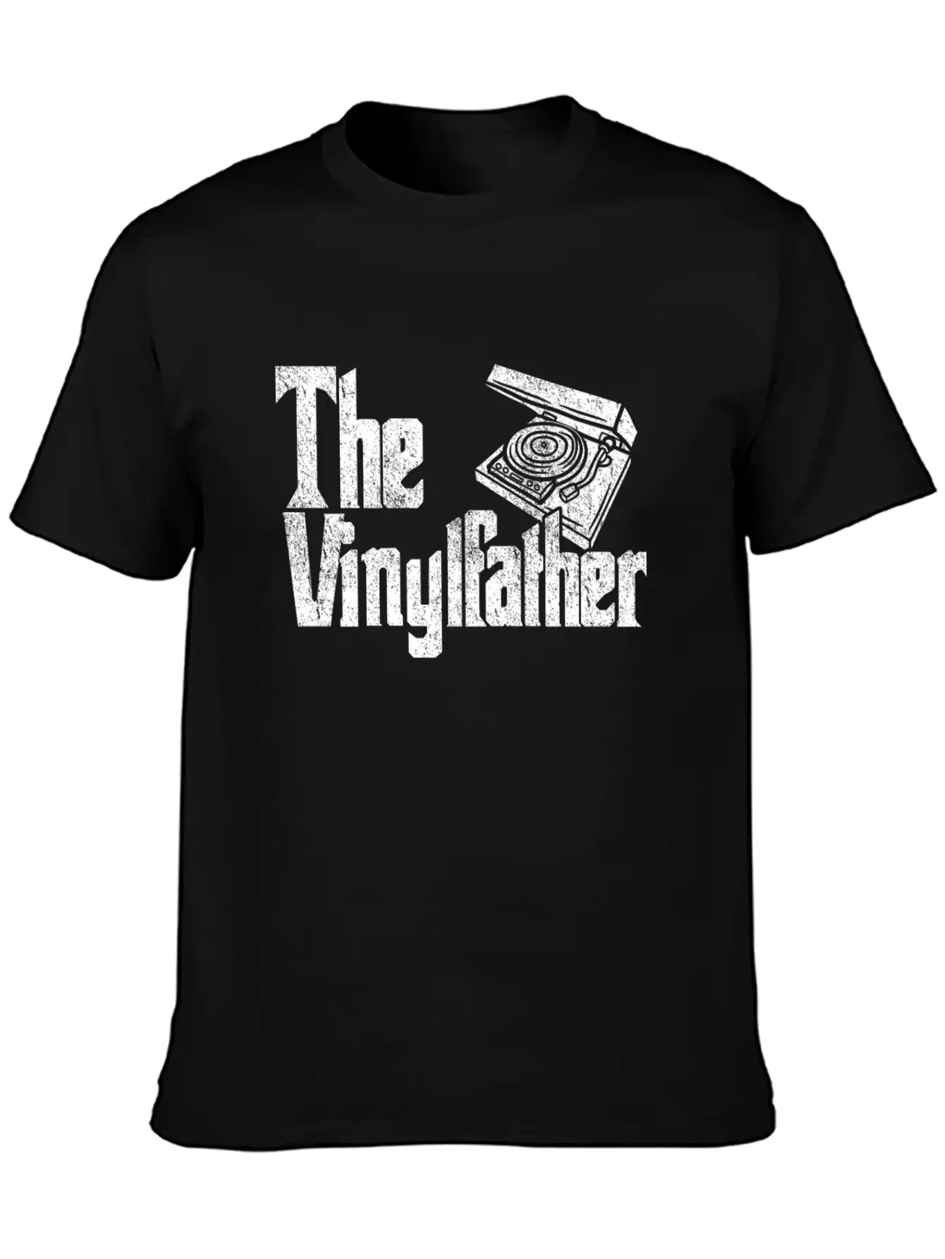 Vinyl The Vinylfather Father Retro Record Music Comfortable Minimalist Graphic Tee – Summer Style Essential