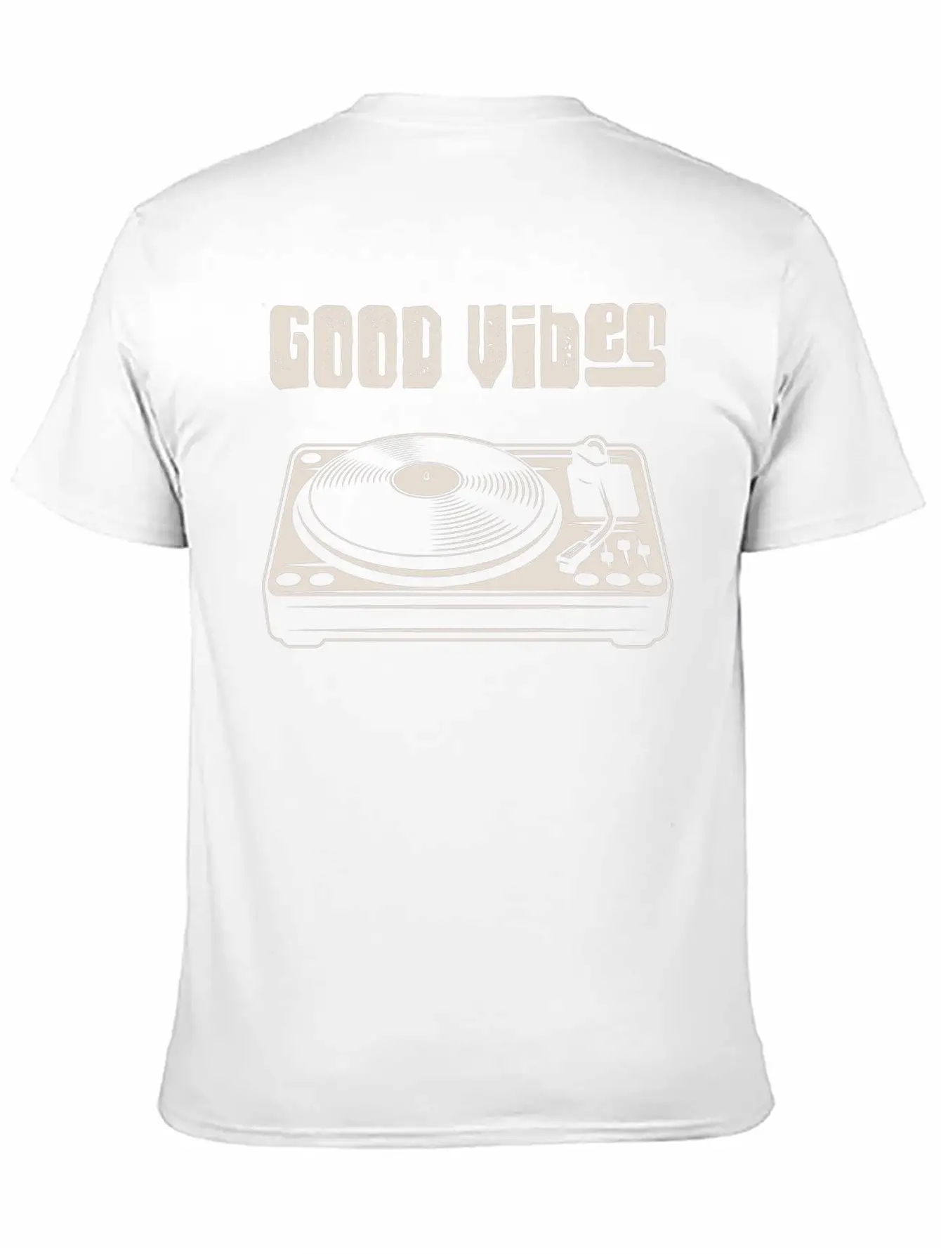 Vinyl Turntable Music DJ Record Essential Cotton Tee For Daily Outfits – Unisex Style