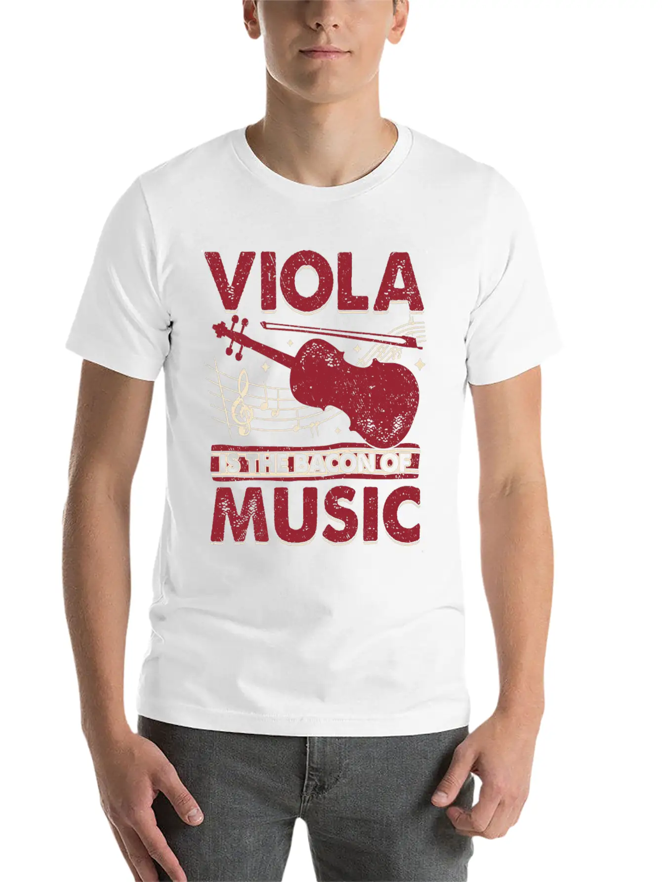 Viola Is The Bacon Of Music Basic Graphic T-Shirt – Daily Comfort In Soft Cotton