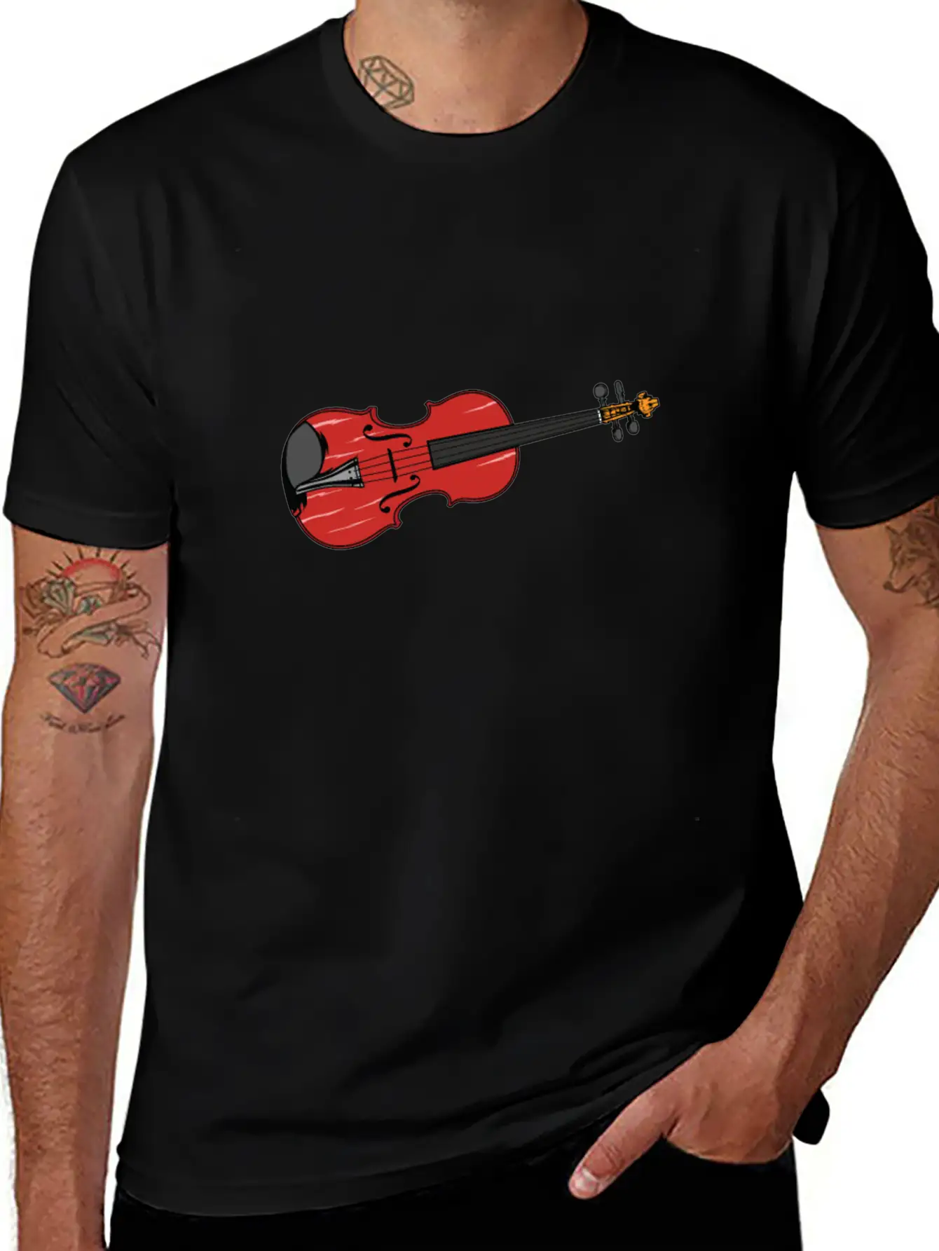 Violin And Violin Are The Same Lightweight Cotton T-Shirt – Daily Comfort Graphic Shirt