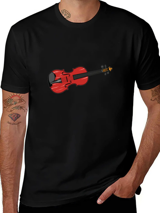 Violin And Violin Are The Same Lightweight Cotton T-Shirt – Daily Comfort Graphic Shirt