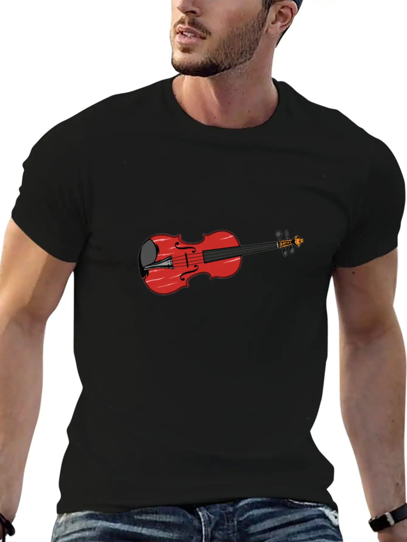 Violin And Violin Are The Same Lightweight Cotton T-Shirt – Daily Comfort Graphic Shirt