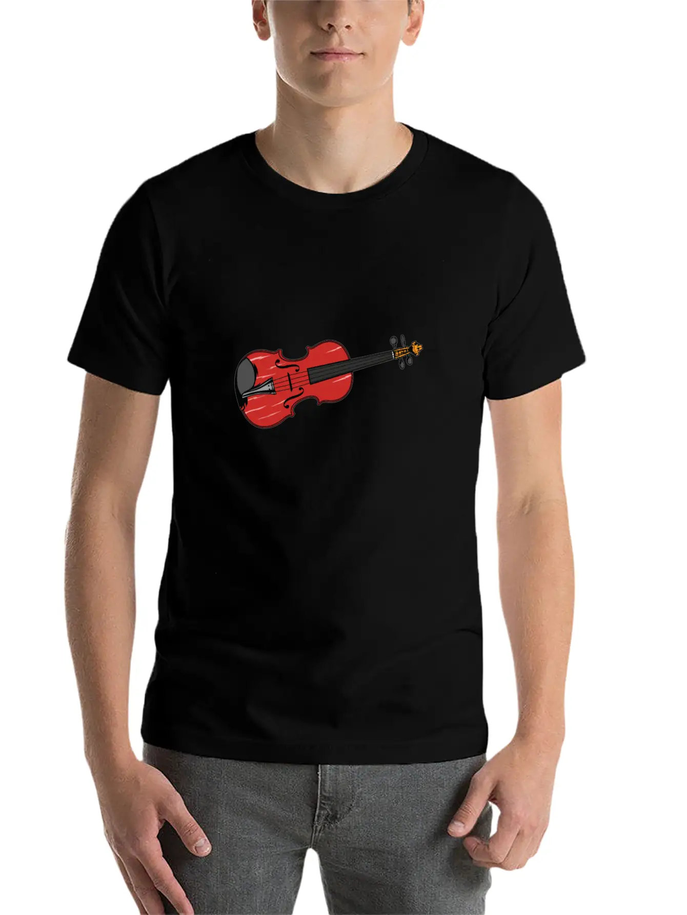 Violin And Violin Are The Same Lightweight Cotton T-Shirt – Daily Comfort Graphic Shirt