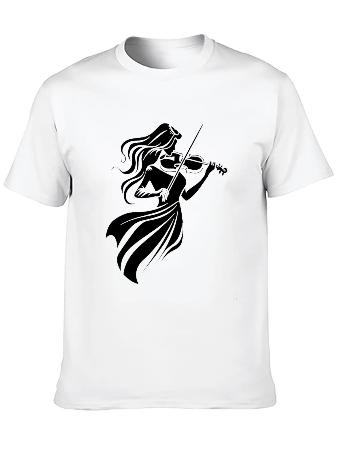 Violin Girl Unisex Casual T-Shirt – Clean Design For Daily Comfort