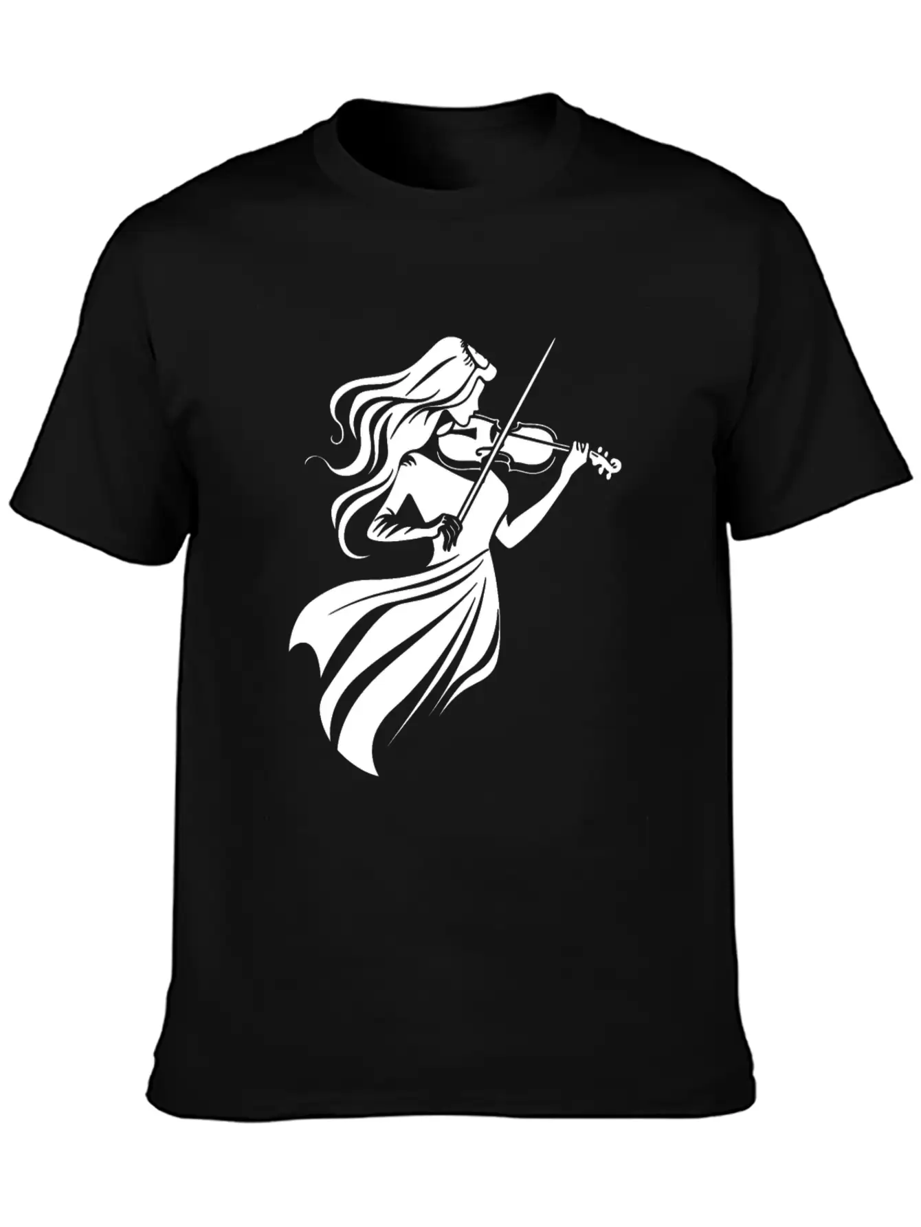 Violin Girl Unisex Casual T-Shirt – Clean Design For Daily Comfort