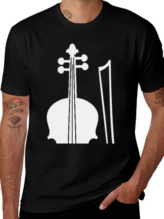Violin Graphic Unisex Casual T-Shirt – Clean Design For Daily Comfort