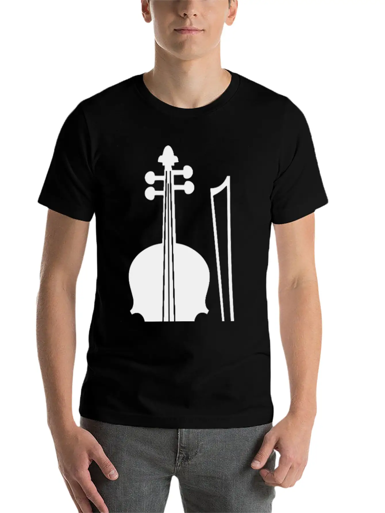 Violin Graphic Unisex Casual T-Shirt – Clean Design For Daily Comfort