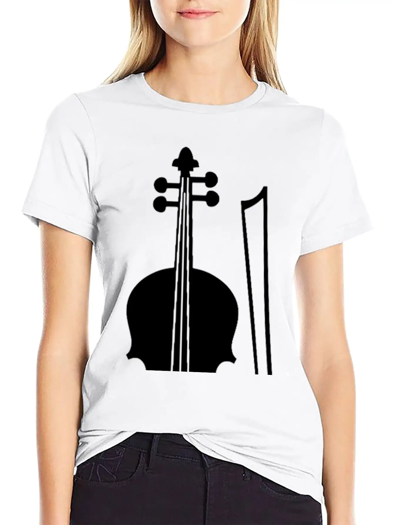 Violin Graphic Unisex Casual T-Shirt – Clean Design For Daily Comfort