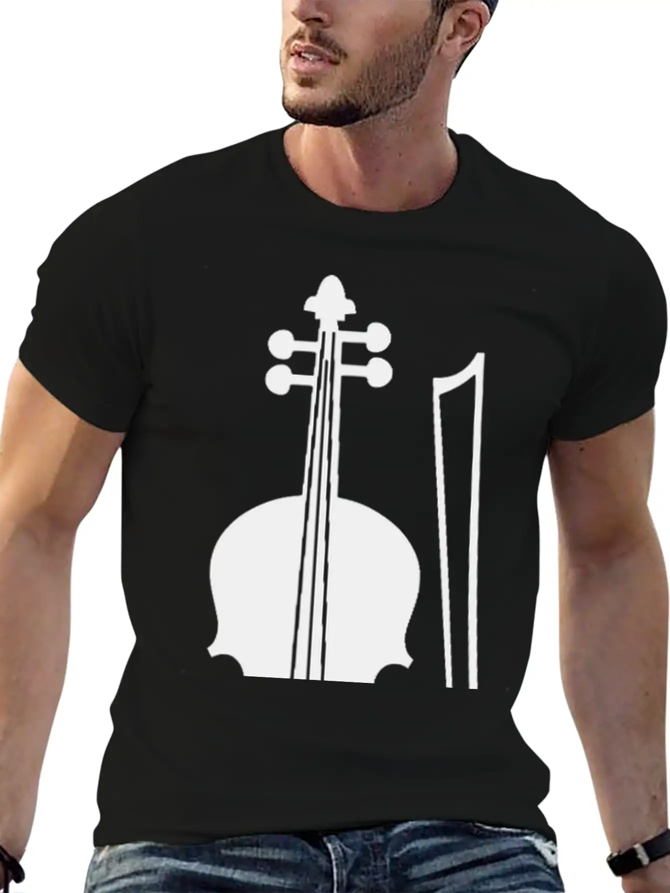 Violin Graphic Unisex Casual T-Shirt – Clean Design For Daily Comfort