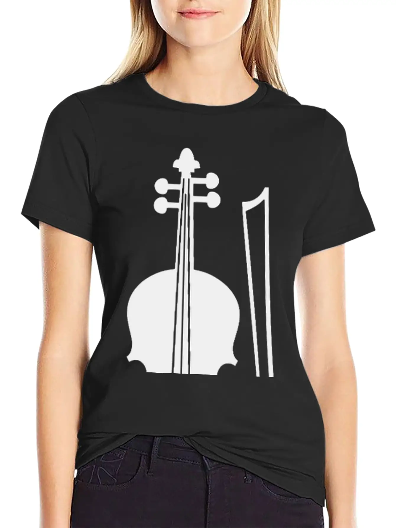 Violin Graphic Unisex Casual T-Shirt – Clean Design For Daily Comfort