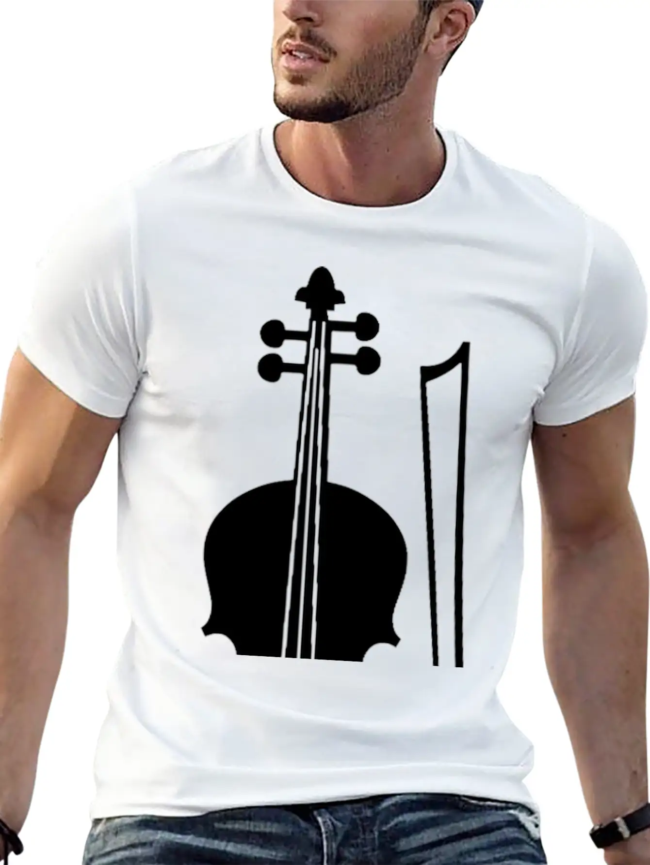 Violin Graphic Unisex Casual T-Shirt – Clean Design For Daily Comfort