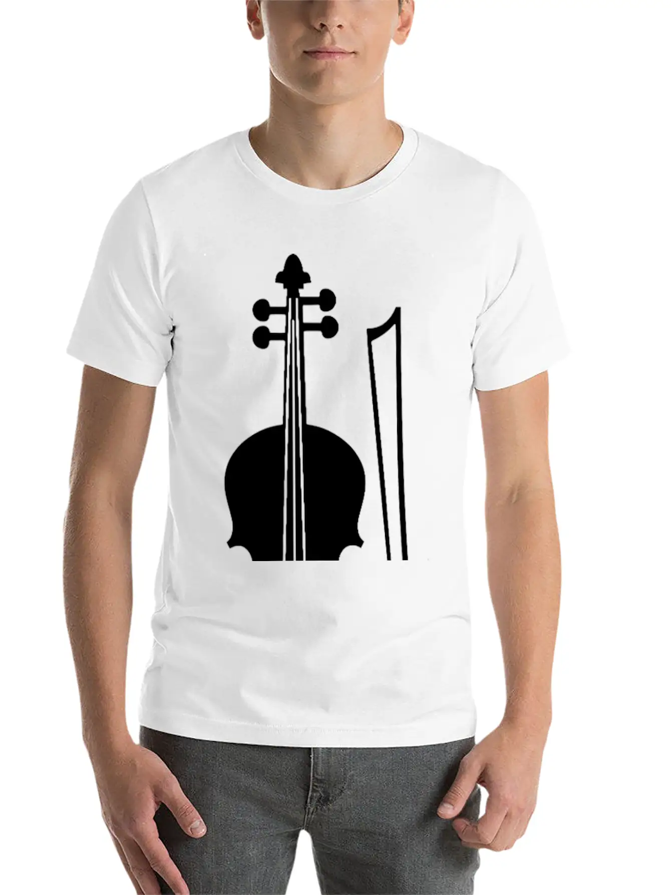 Violin Graphic Unisex Casual T-Shirt – Clean Design For Daily Comfort