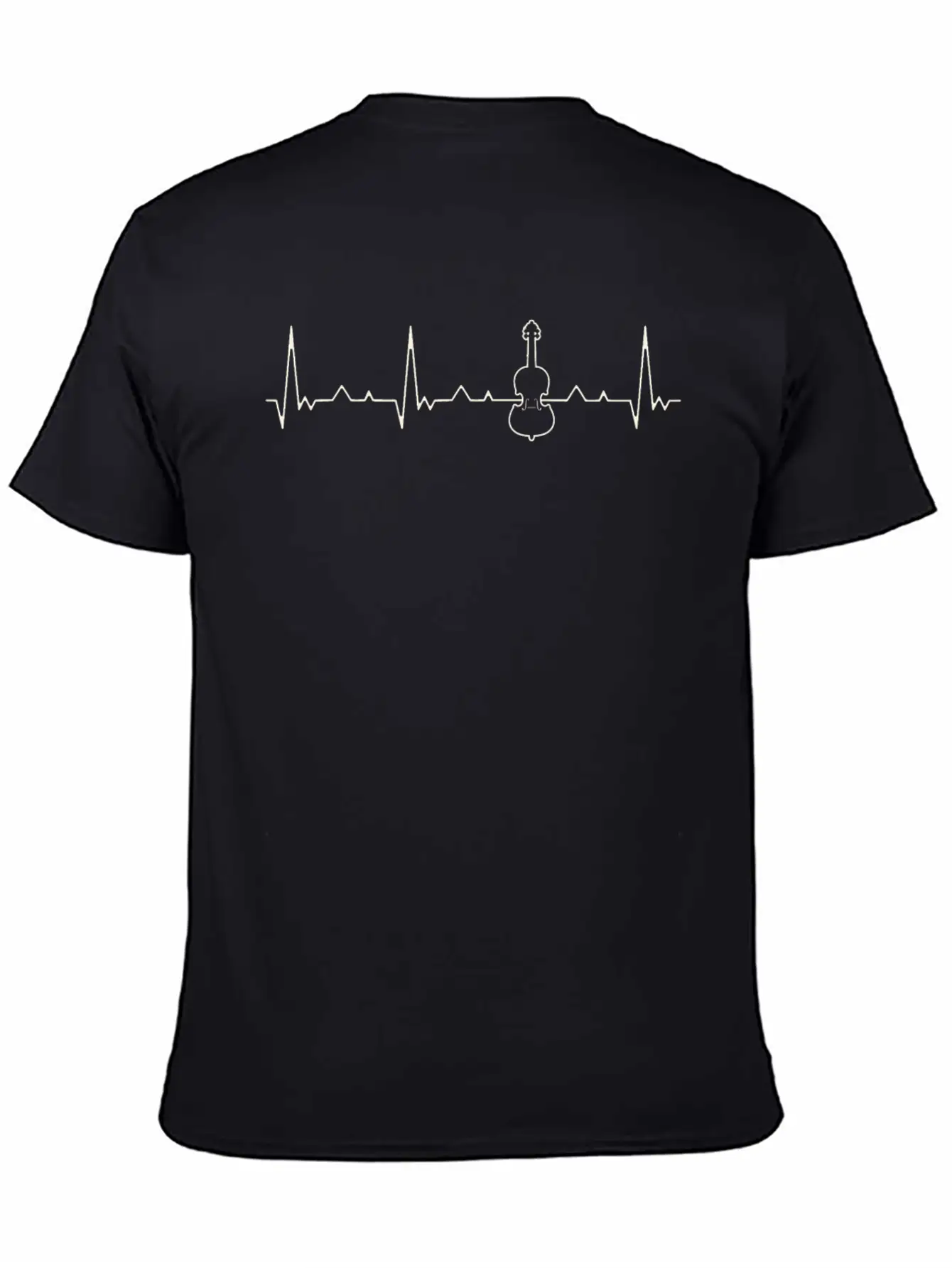 Violin. Heart. Love. EKG. Pulse. Beat. Lightweight Cotton T-Shirt – Daily Comfort Graphic Shirt
