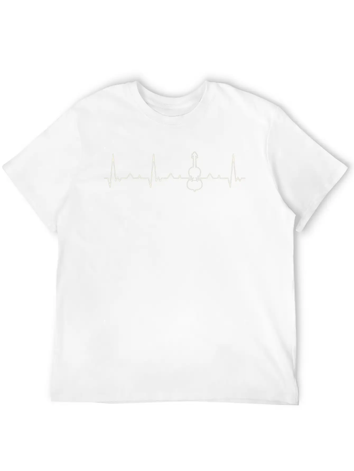 Violin. Heart. Love. EKG. Pulse. Beat. Lightweight Cotton T-Shirt – Daily Comfort Graphic Shirt