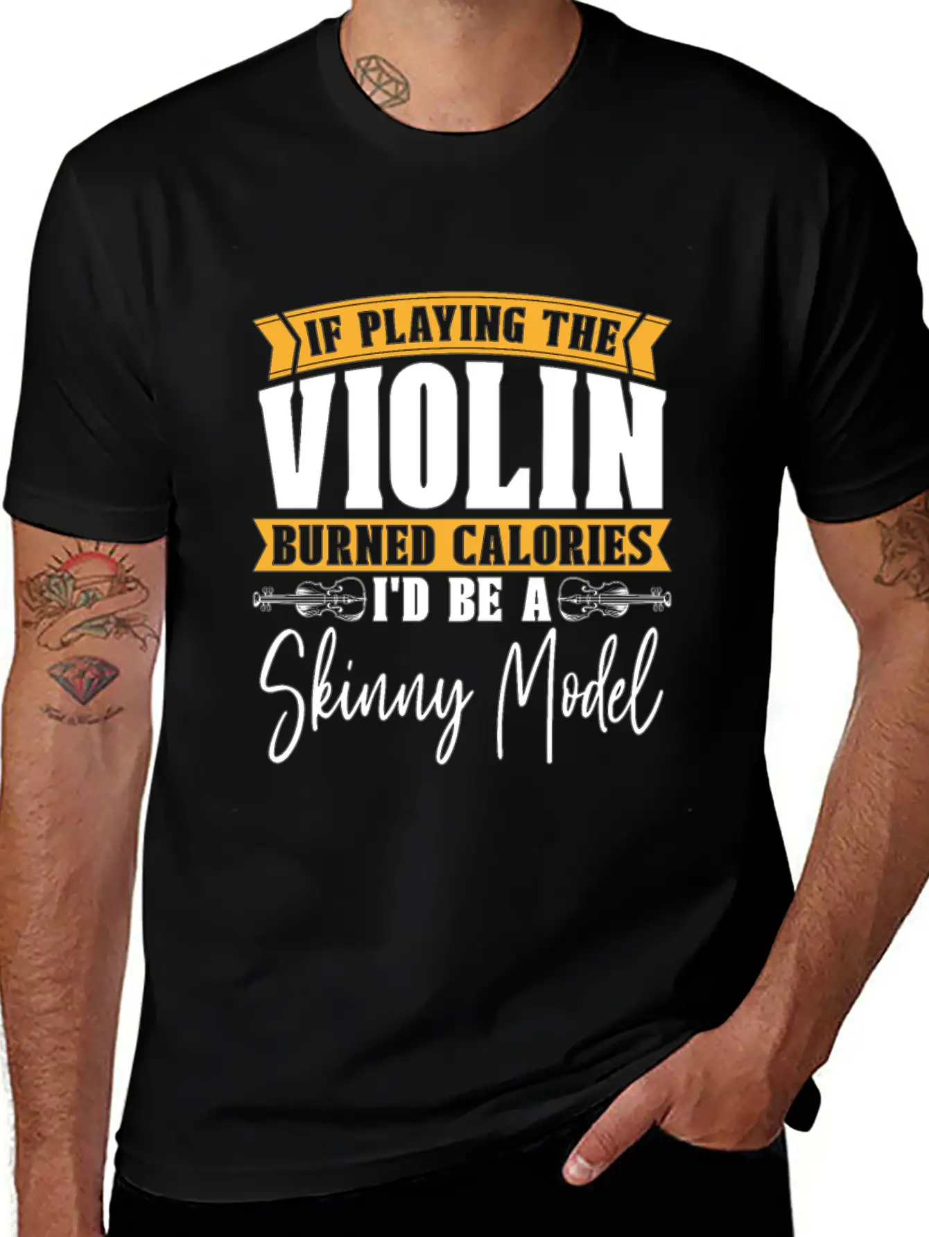 Violin If Playing The Violin Music Note Violinist Comfortable Minimalist Graphic Tee – Summer Style Essential