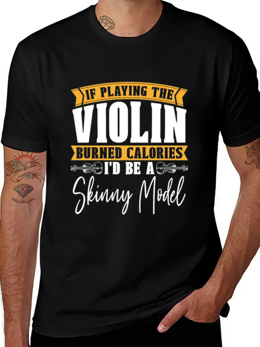 Violin If Playing The Violin Music Note Violinist Comfortable Minimalist Graphic Tee – Summer Style Essential