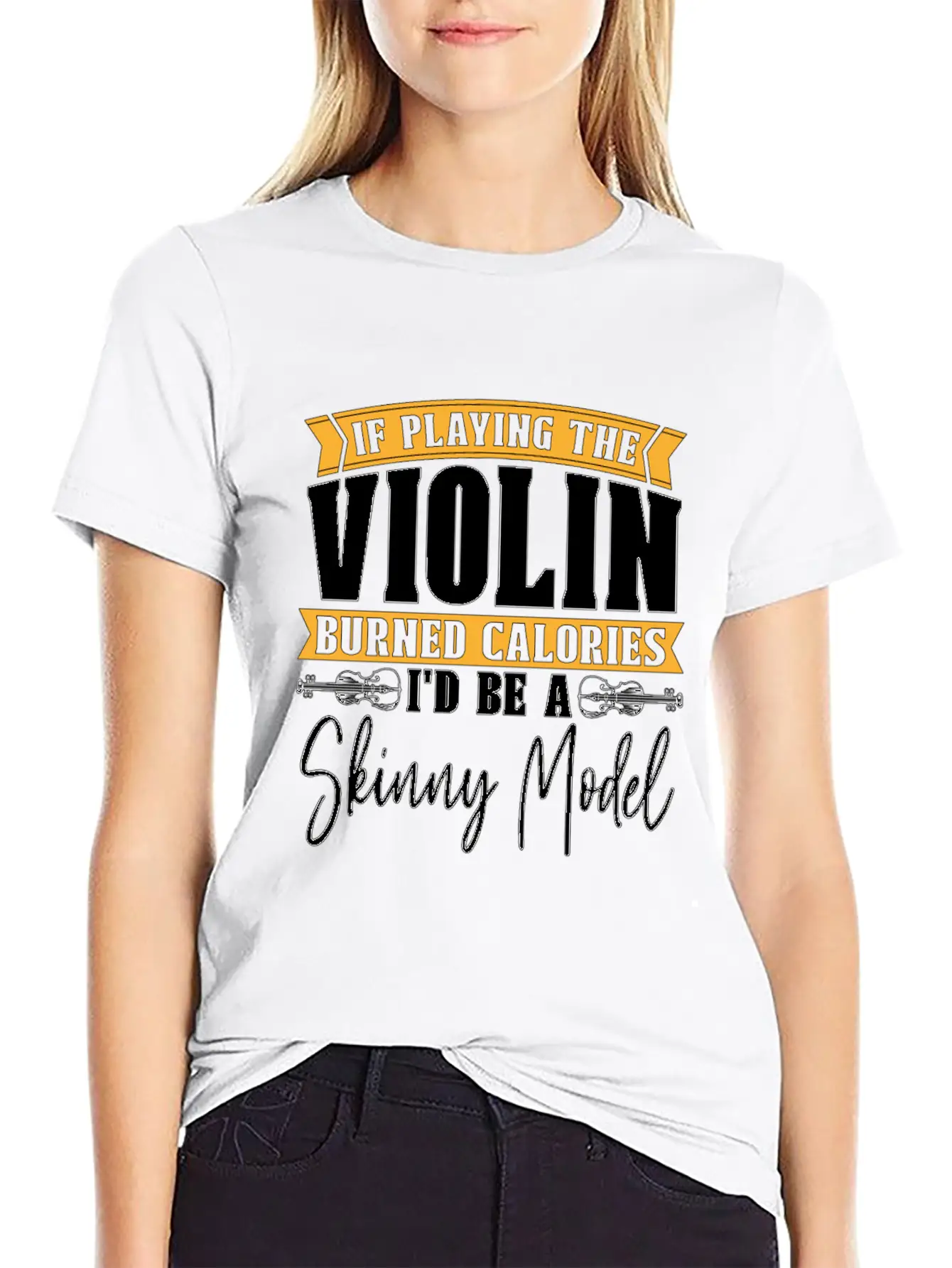 Violin If Playing The Violin Music Note Violinist Comfortable Minimalist Graphic Tee – Summer Style Essential
