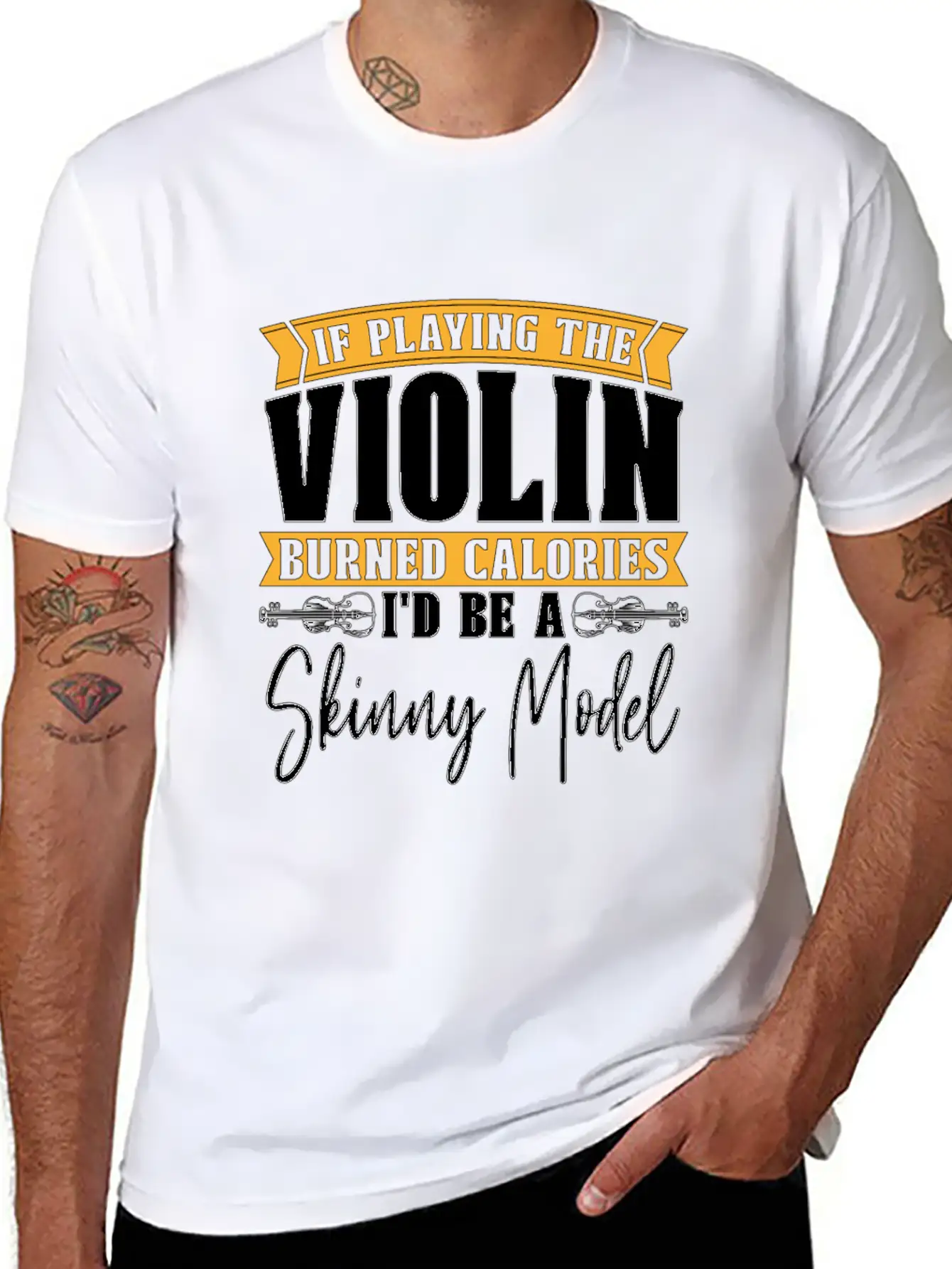 Violin If Playing The Violin Music Note Violinist Comfortable Minimalist Graphic Tee – Summer Style Essential