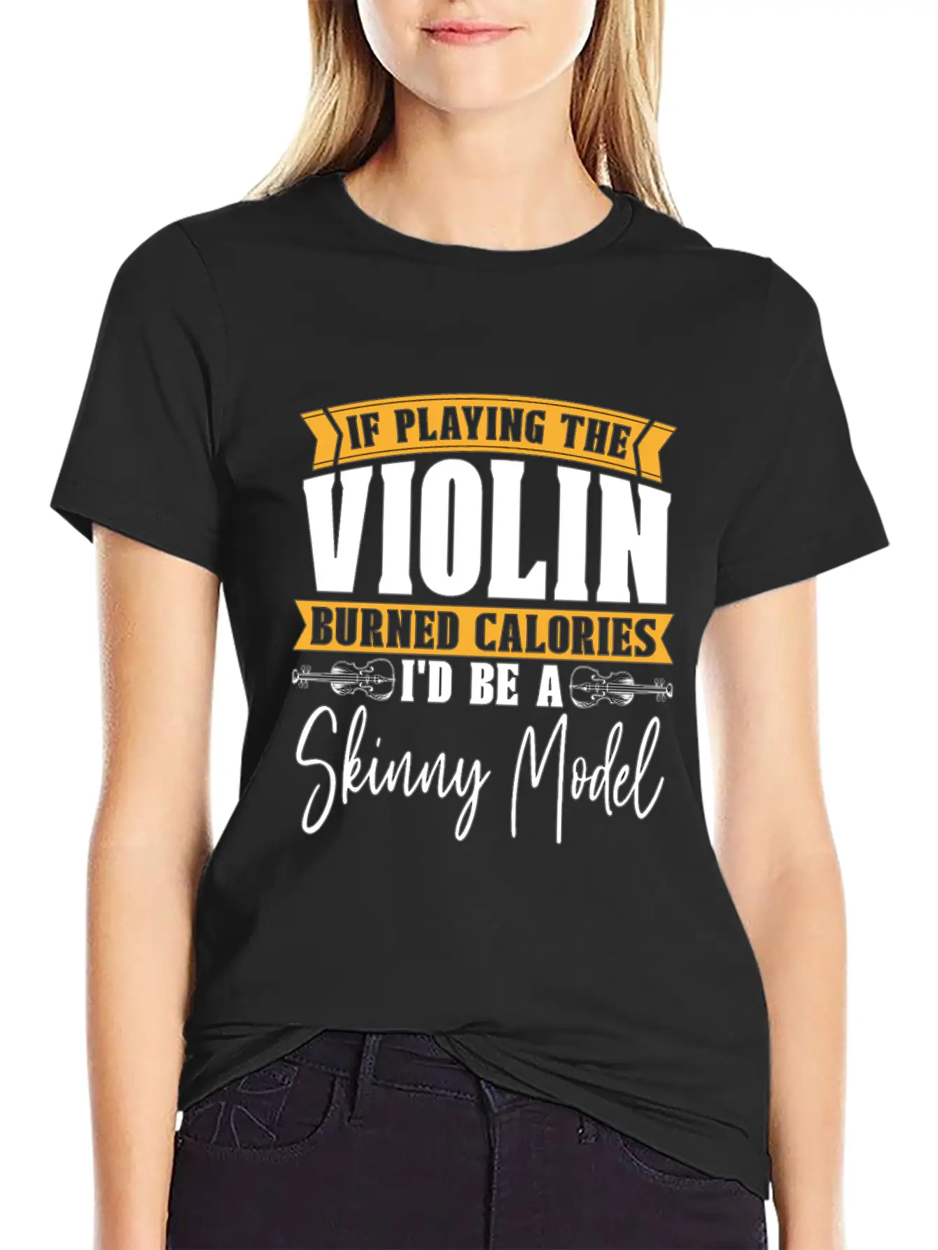 Violin If Playing The Violin Music Note Violinist Comfortable Minimalist Graphic Tee – Summer Style Essential