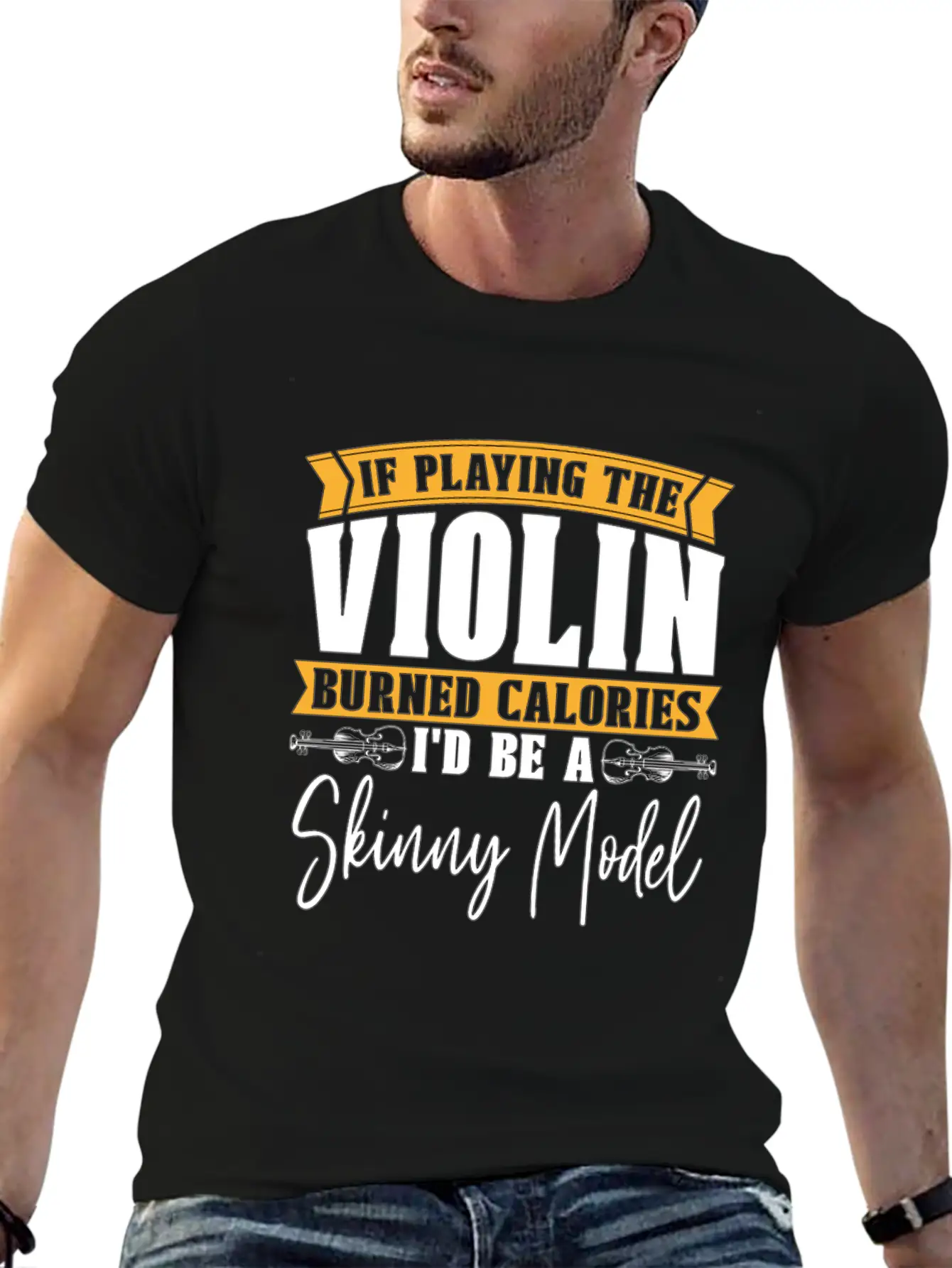 Violin If Playing The Violin Music Note Violinist Comfortable Minimalist Graphic Tee – Summer Style Essential