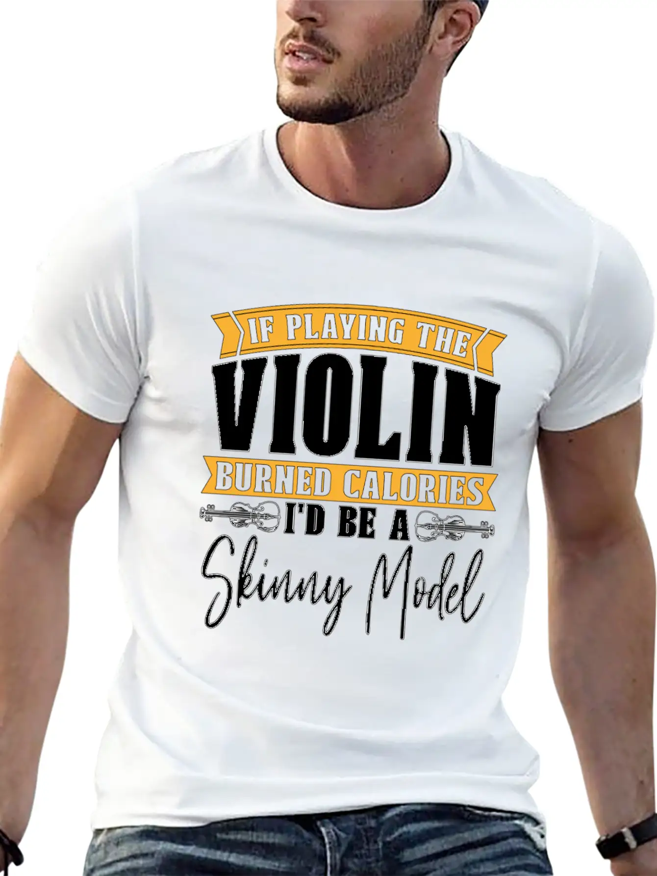 Violin If Playing The Violin Music Note Violinist Comfortable Minimalist Graphic Tee – Summer Style Essential