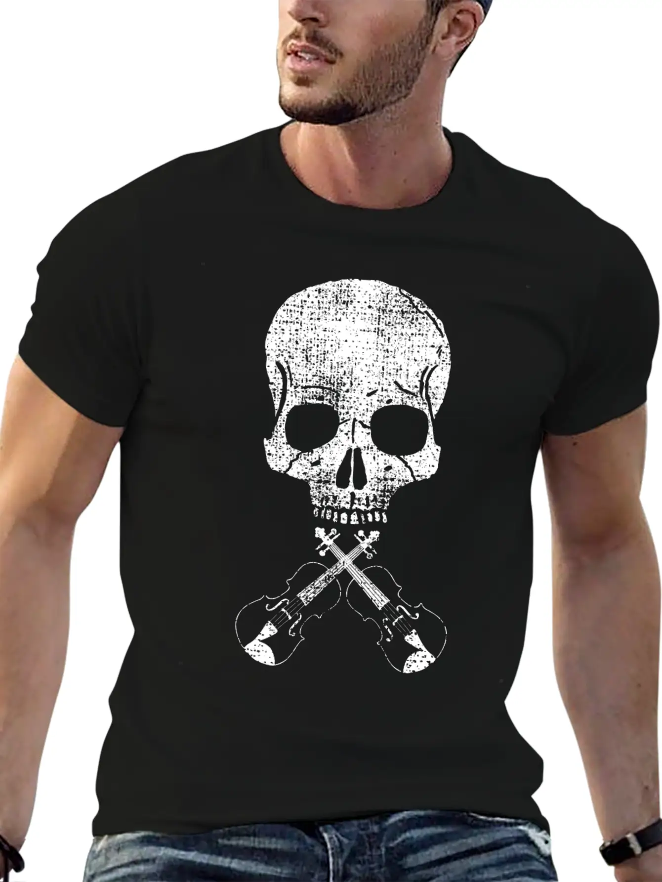 Violin Instrument Metal Basic Graphic T-Shirt – Daily Comfort In Soft Cotton