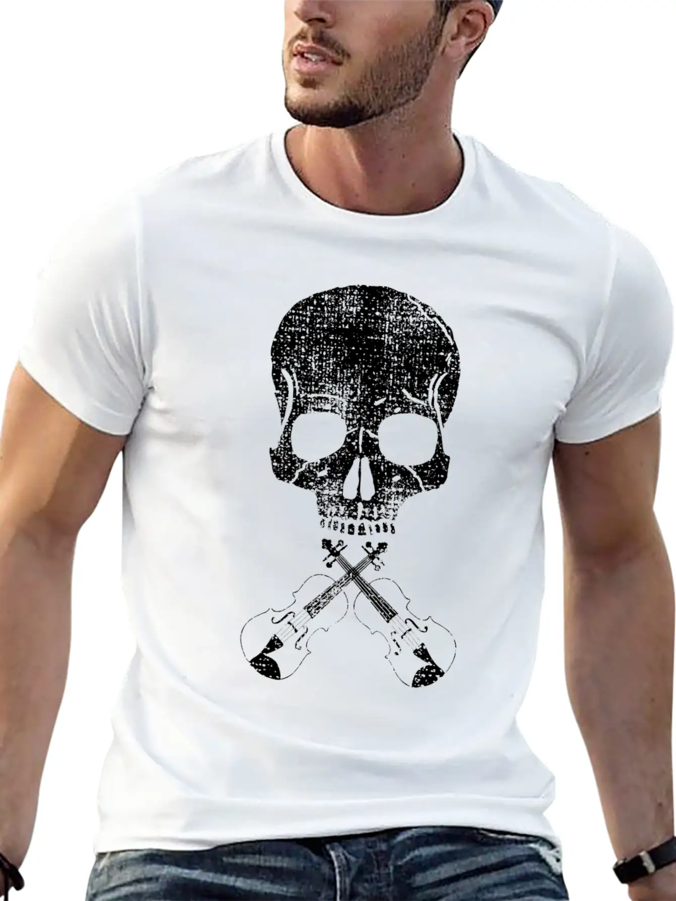 Violin Instrument Metal Basic Graphic T-Shirt – Daily Comfort In Soft Cotton