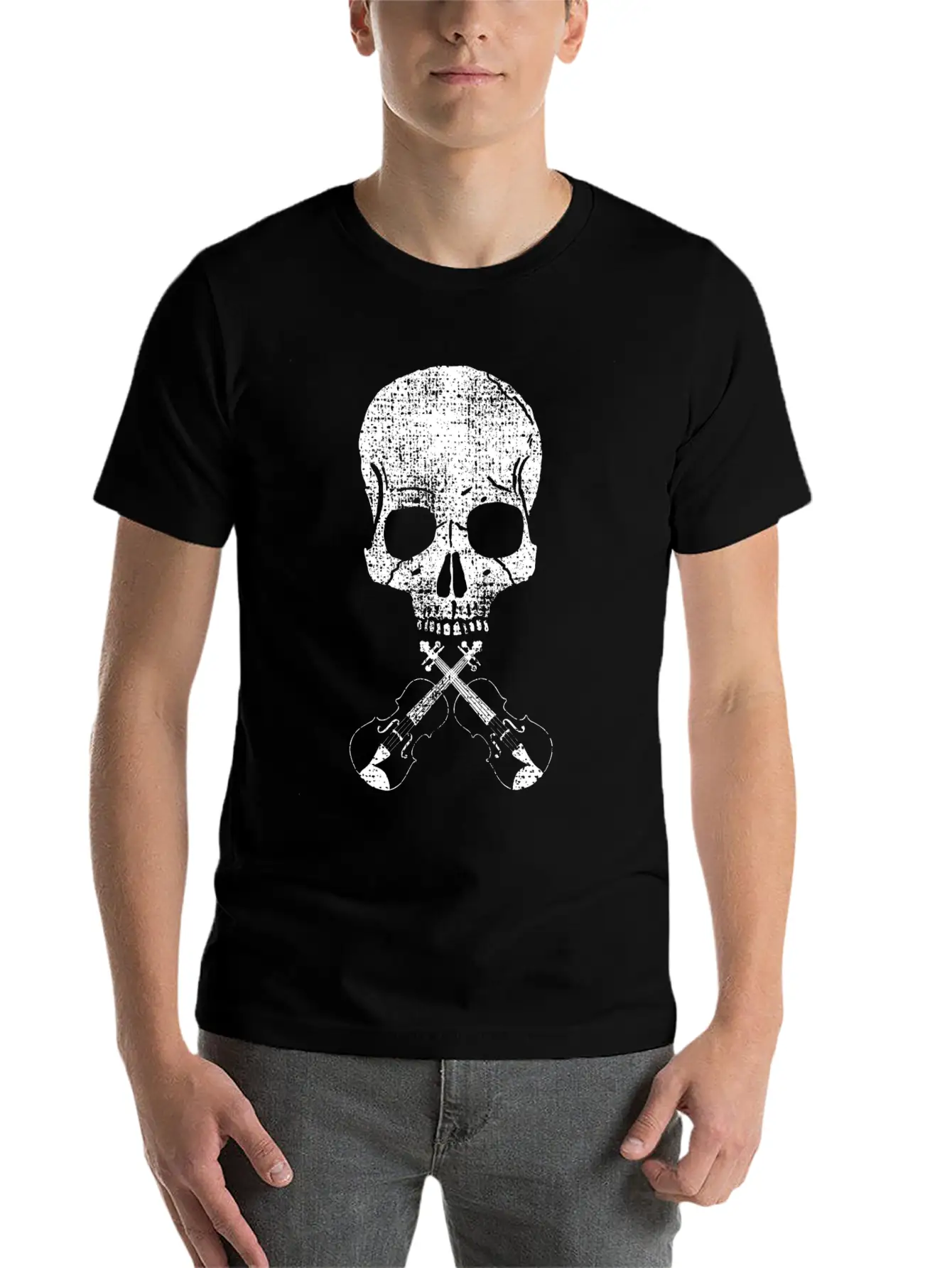 Violin Instrument Metal Basic Graphic T-Shirt – Daily Comfort In Soft Cotton