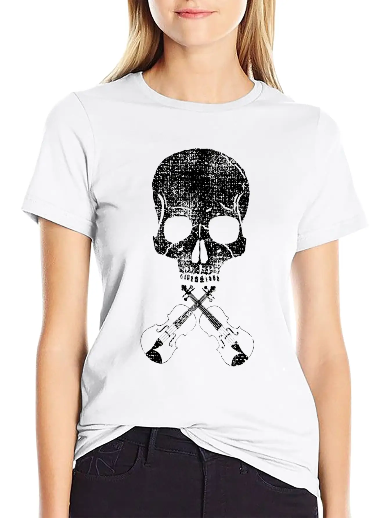 Violin Instrument Metal Basic Graphic T-Shirt – Daily Comfort In Soft Cotton