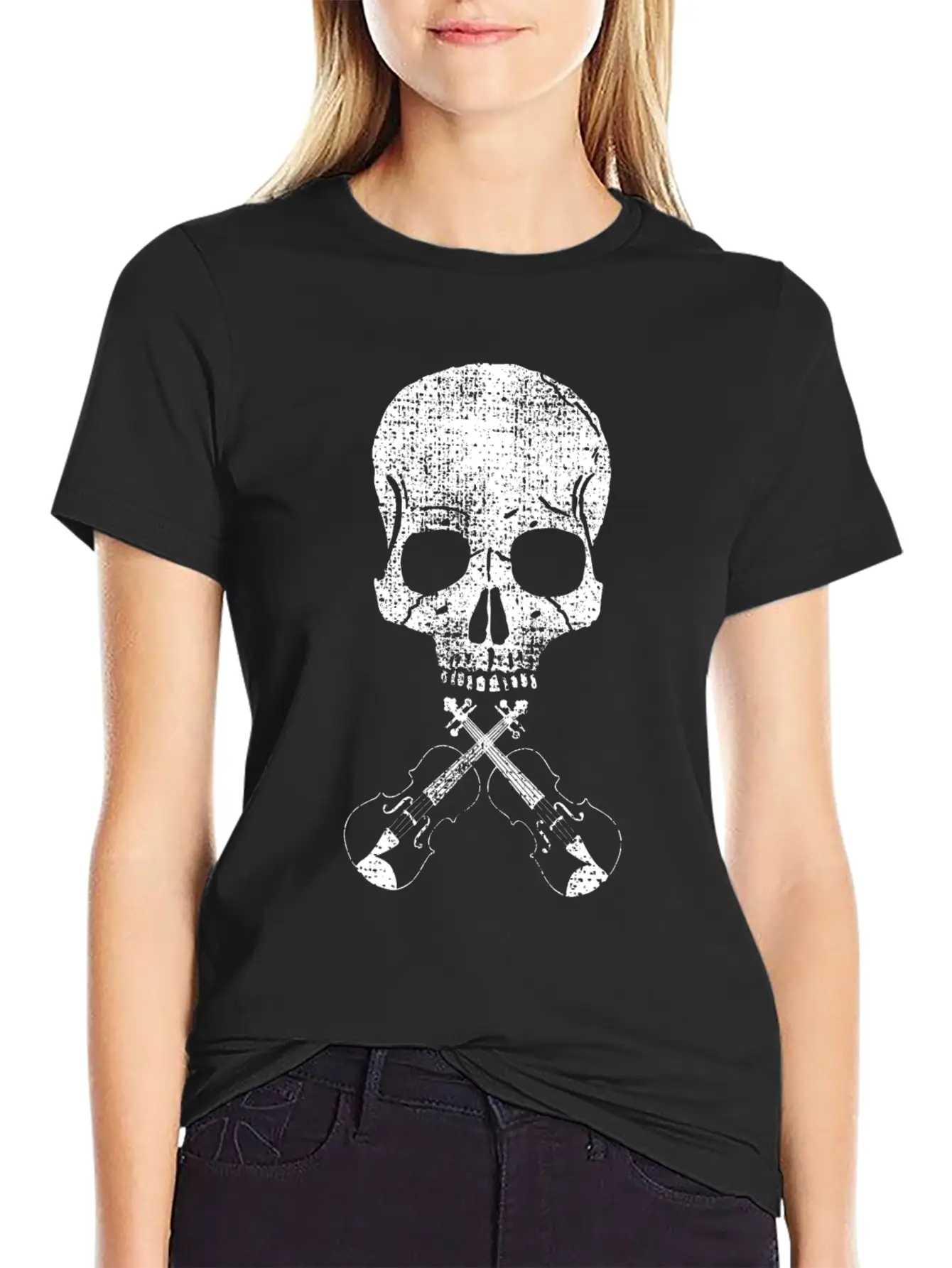 Violin Instrument Metal Basic Graphic T-Shirt – Daily Comfort In Soft Cotton