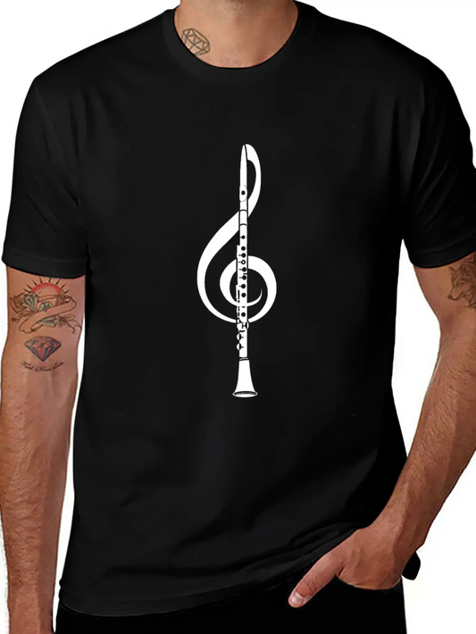 Violin Key Flutist And Musician Gift Basic Graphic T-Shirt – Daily Comfort In Soft Cotton